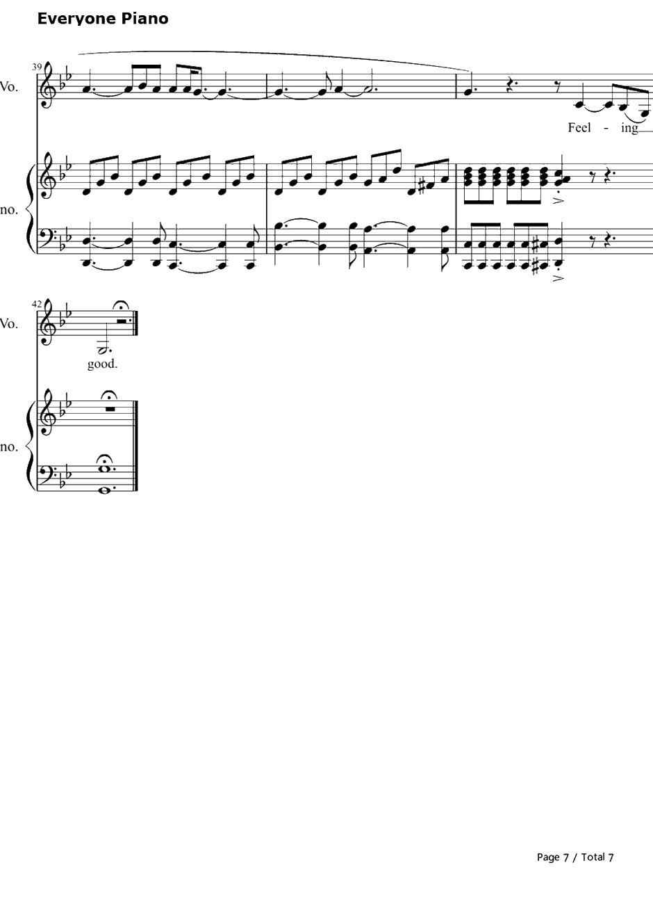 Feeling Good钢琴谱-MichaelBublé7
