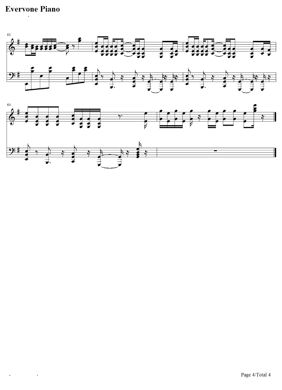 American Kids钢琴谱-KennyChesney4