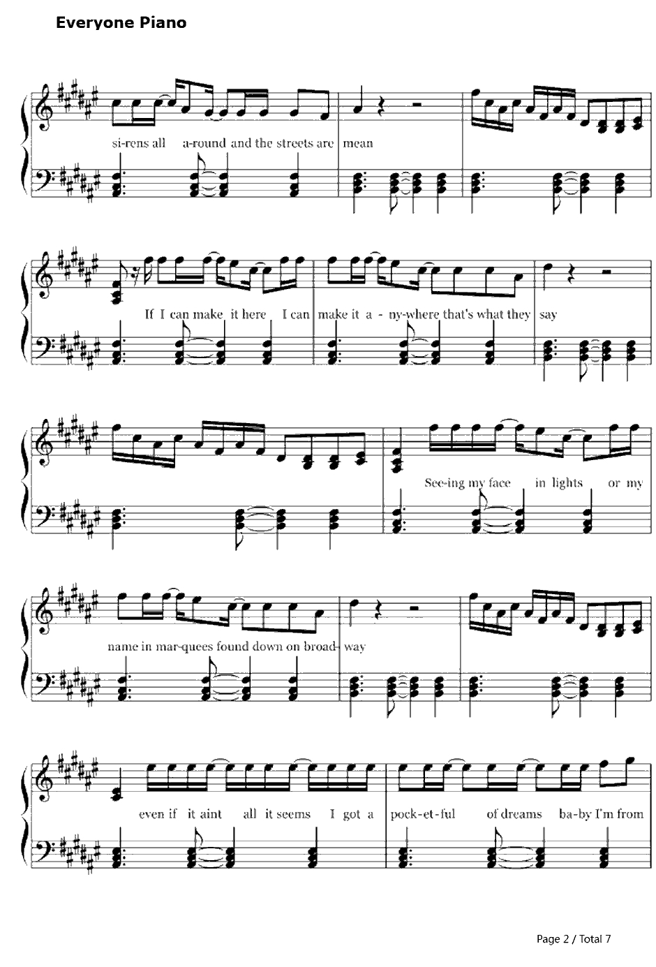 Empire State Of MindPart2钢琴谱-AliciaKeys2