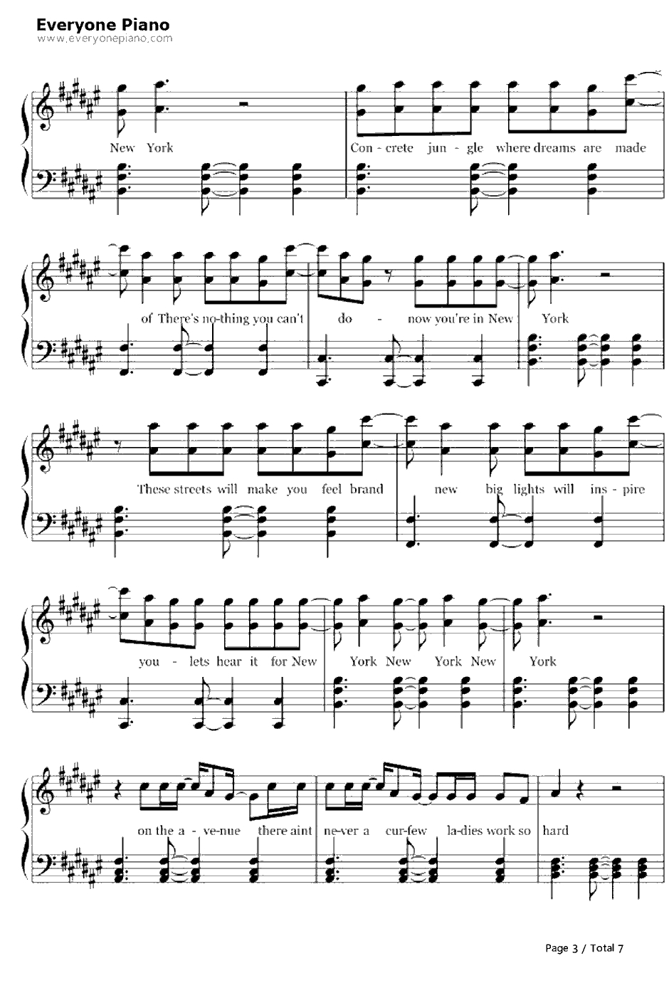 Empire State Of MindPart2钢琴谱-AliciaKeys3