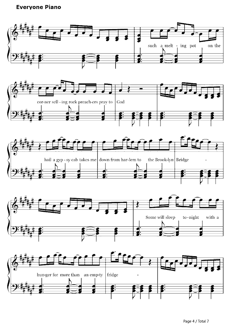 Empire State Of MindPart2钢琴谱-AliciaKeys4