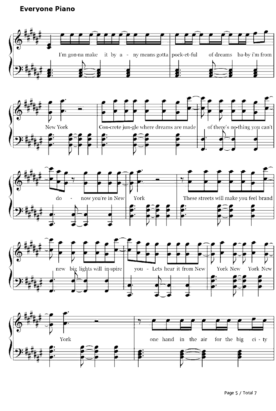 Empire State Of MindPart2钢琴谱-AliciaKeys5