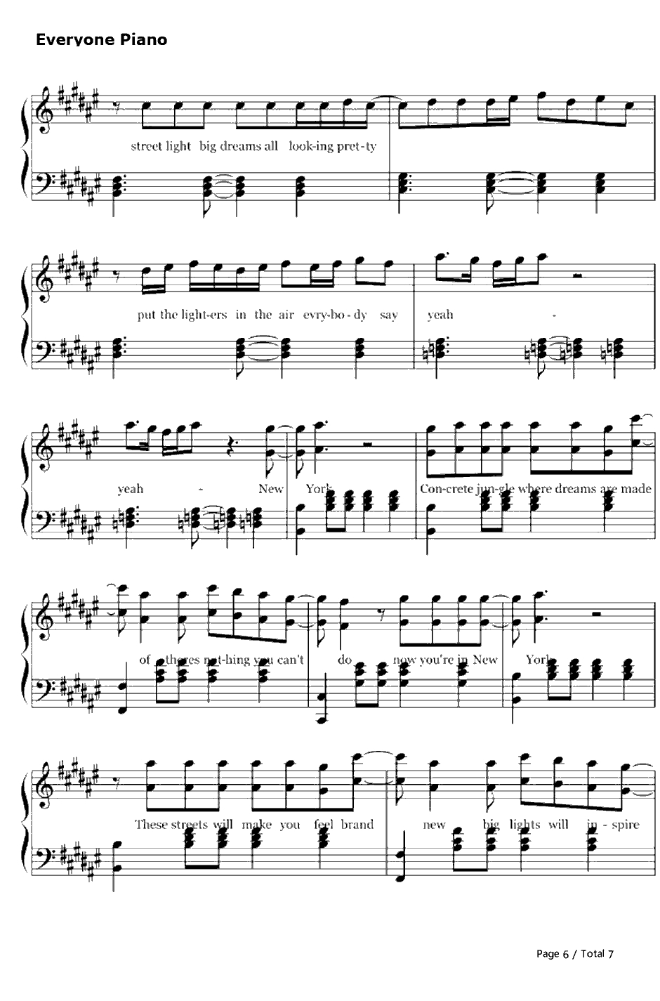 Empire State Of MindPart2钢琴谱-AliciaKeys6