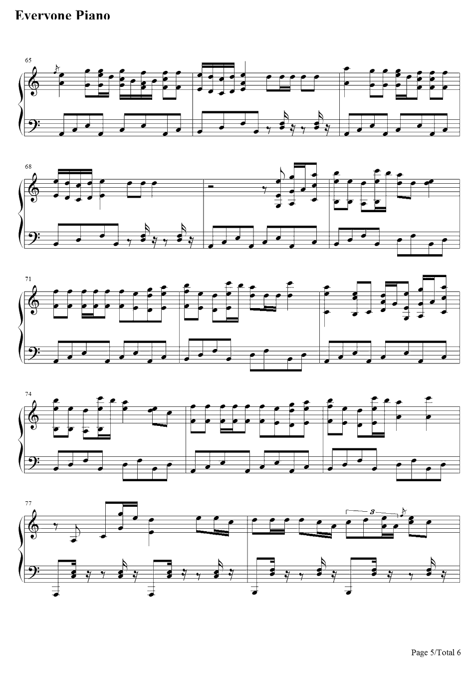 Na Na钢琴谱-TreySongz5