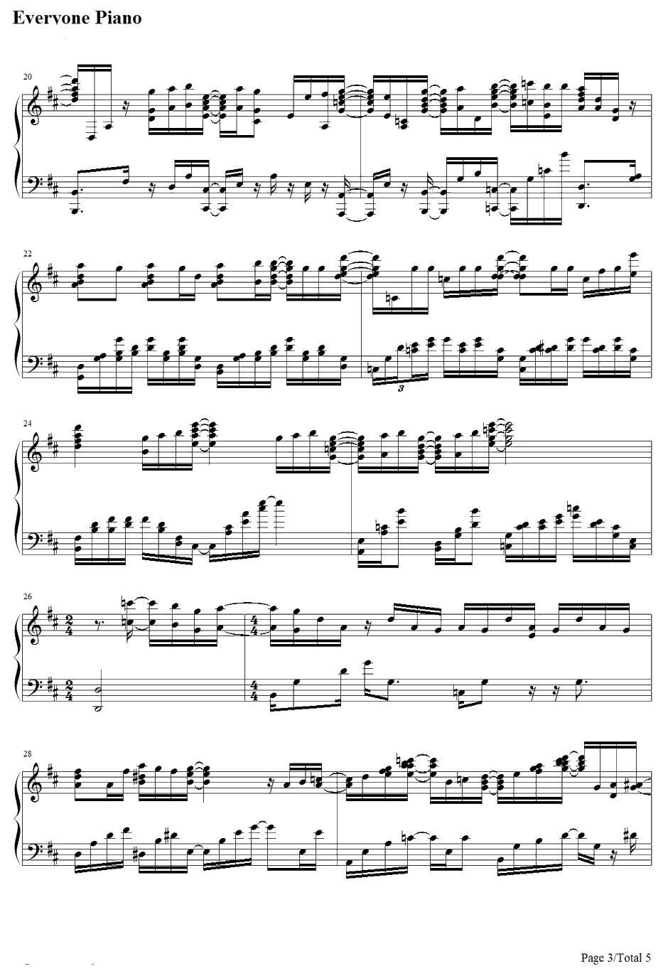 空とキミのメッセージ钢琴谱-ChouCho-翠星之加尔刚蒂亚ED3