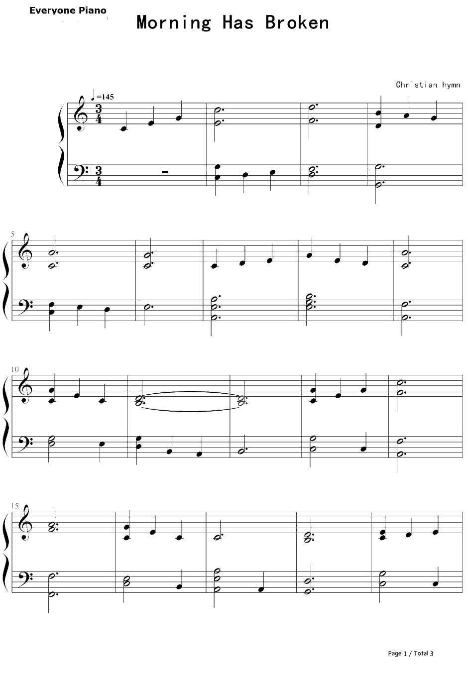 Morning Has Broken钢琴谱-CatStevens1