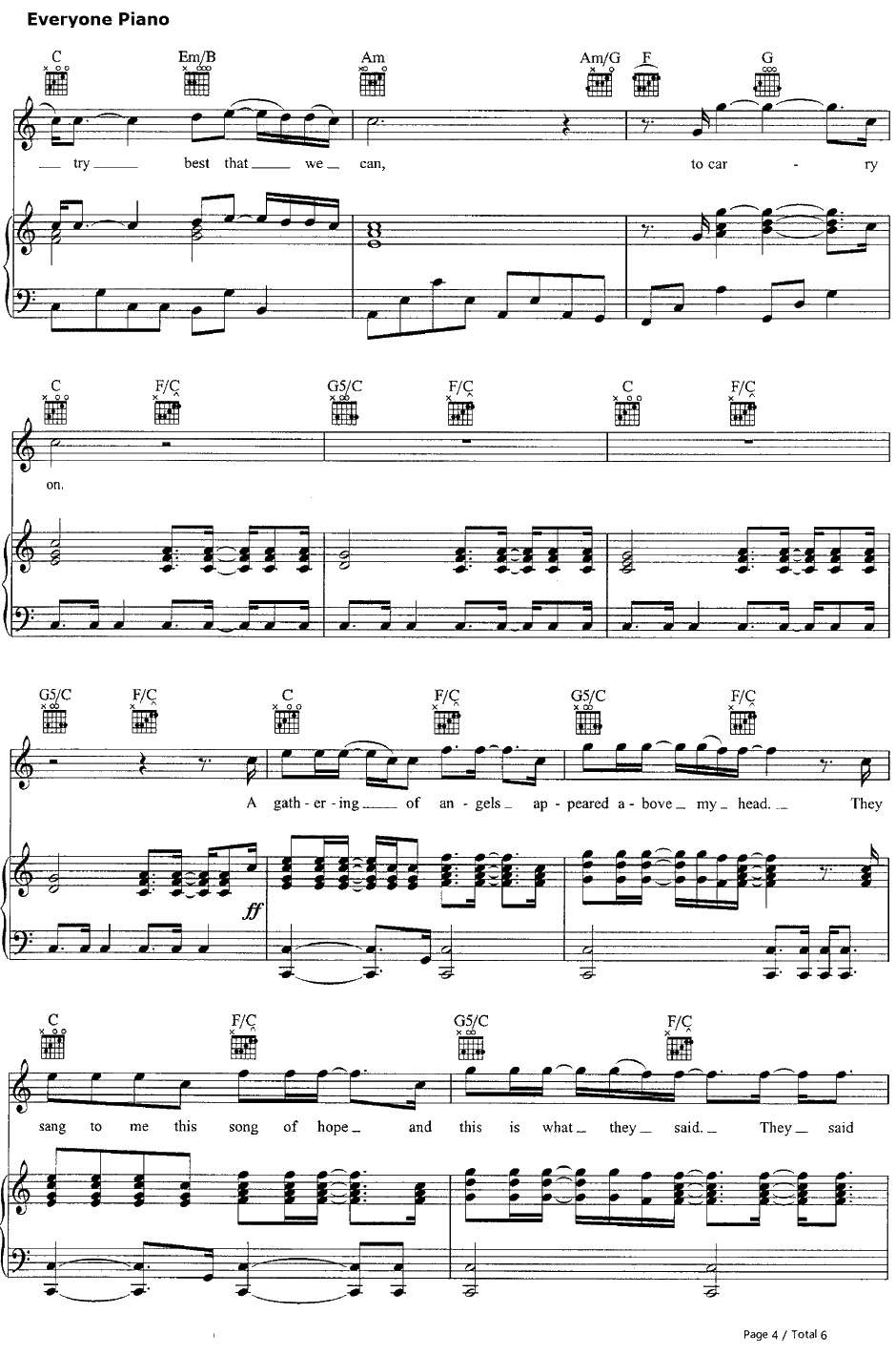 Come Sail Away钢琴谱-Styx4