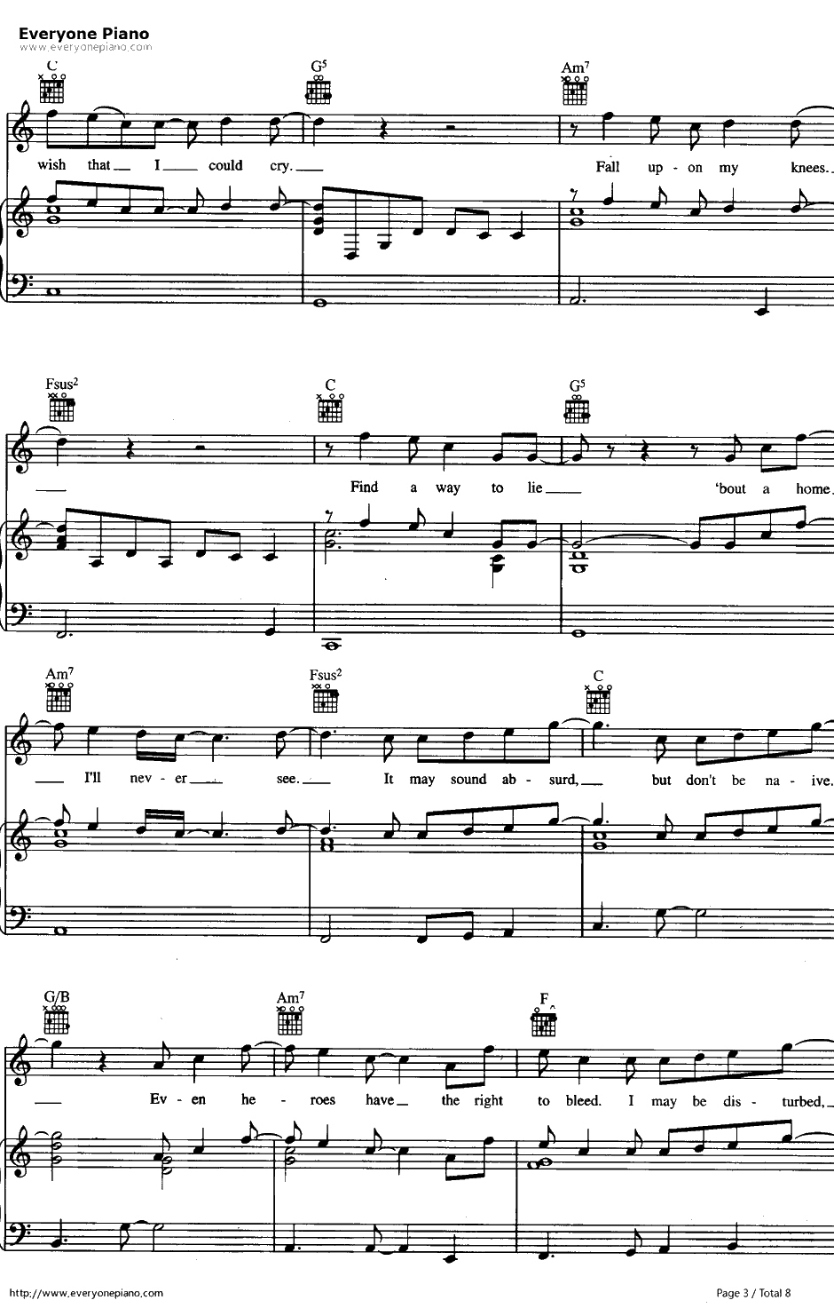 Superman (It’sNotEasy)钢琴谱-FiveForFighting3