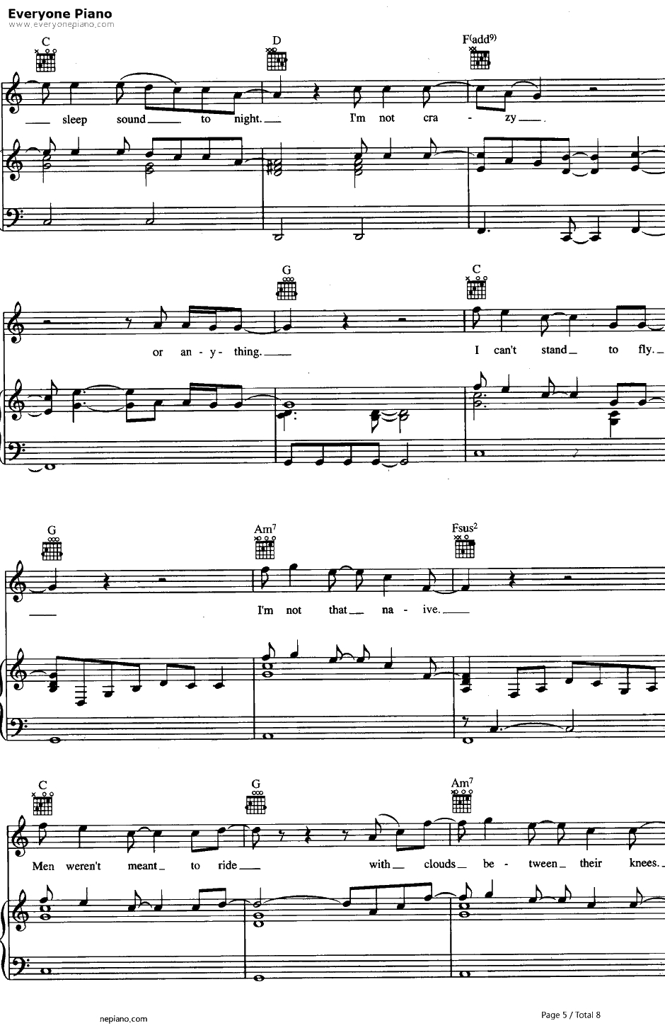 Superman (It’sNotEasy)钢琴谱-FiveForFighting5