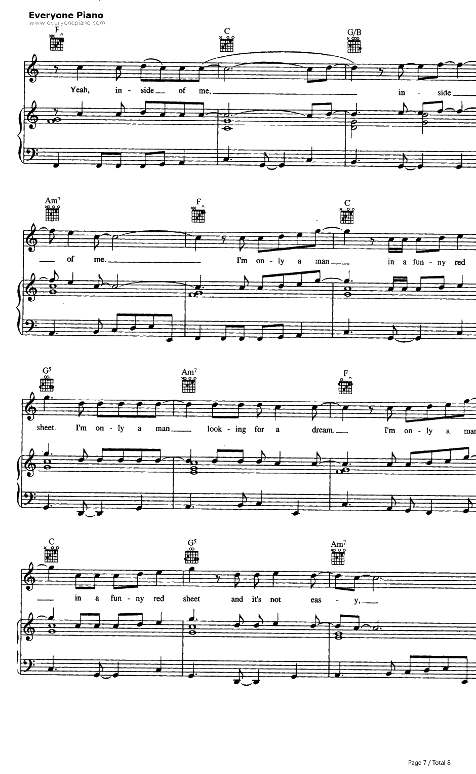 Superman (It’sNotEasy)钢琴谱-FiveForFighting7