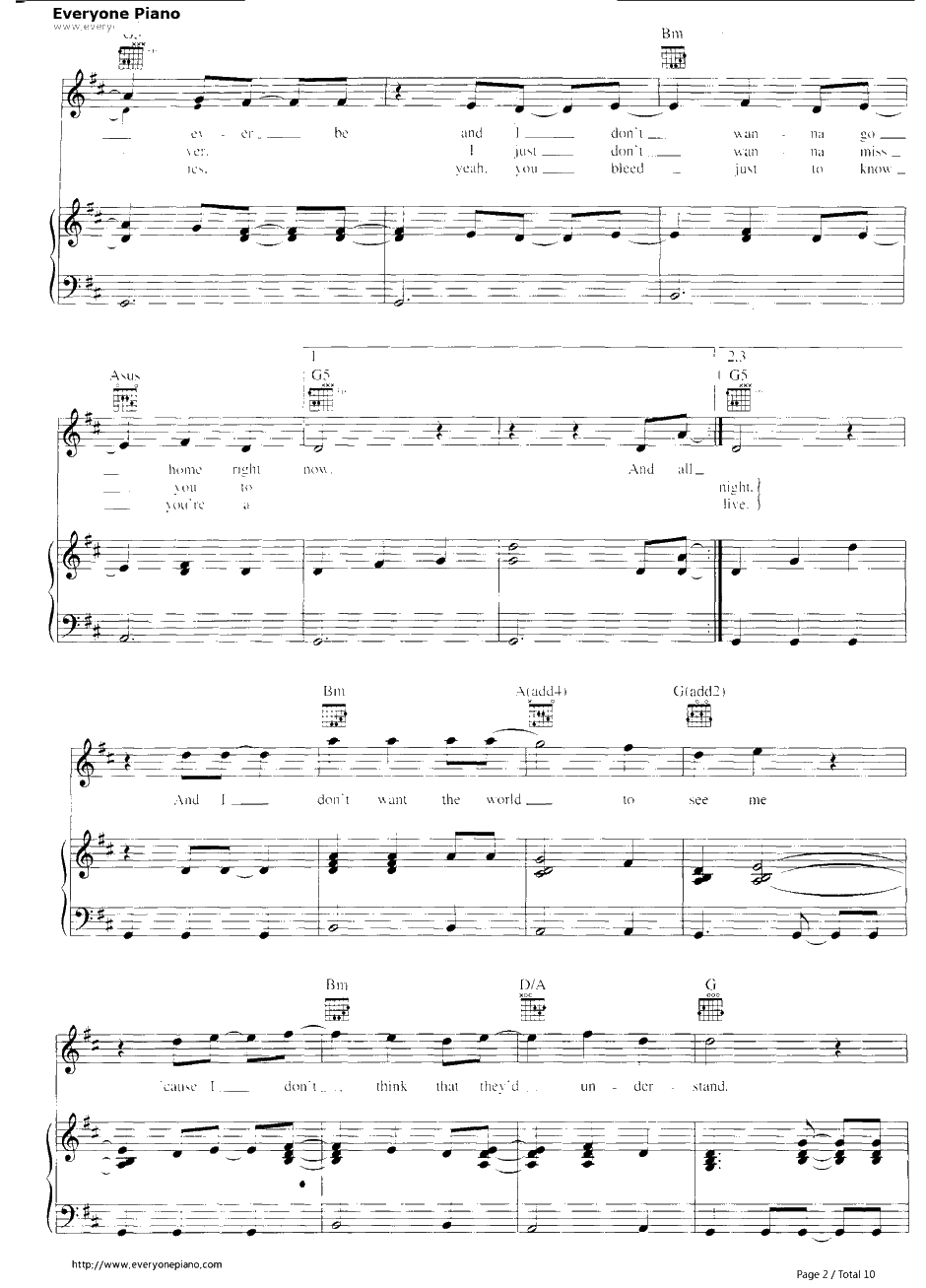 Iris钢琴谱-GooGooDolls-天使之城OST2