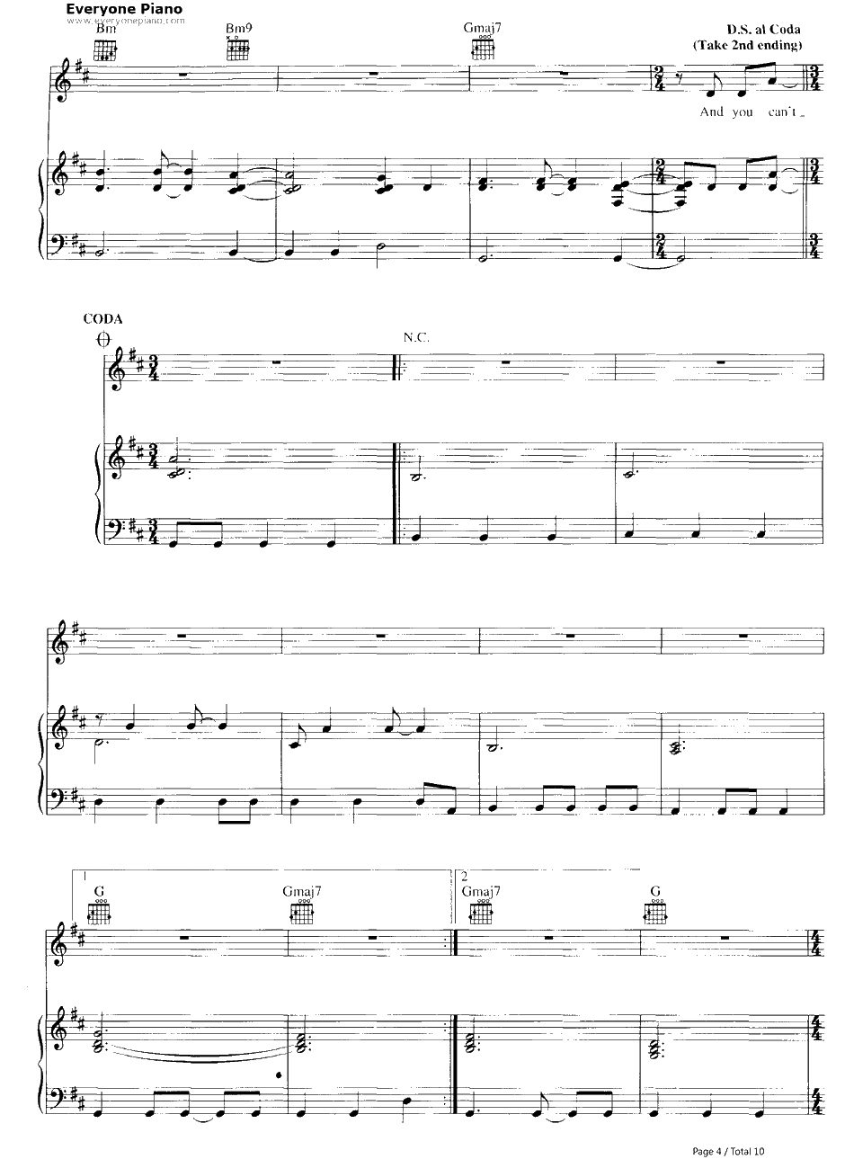 Iris钢琴谱-GooGooDolls-天使之城OST4