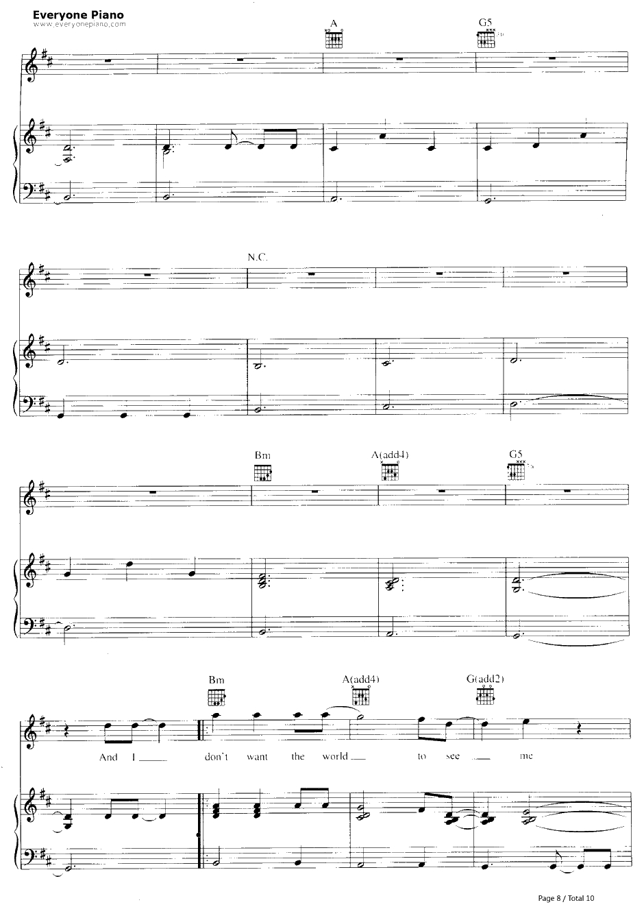 Iris钢琴谱-GooGooDolls-天使之城OST8