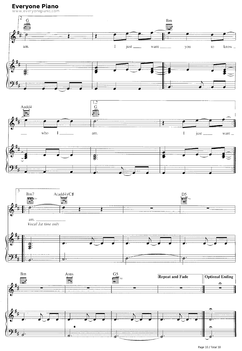 Iris钢琴谱-GooGooDolls-天使之城OST10