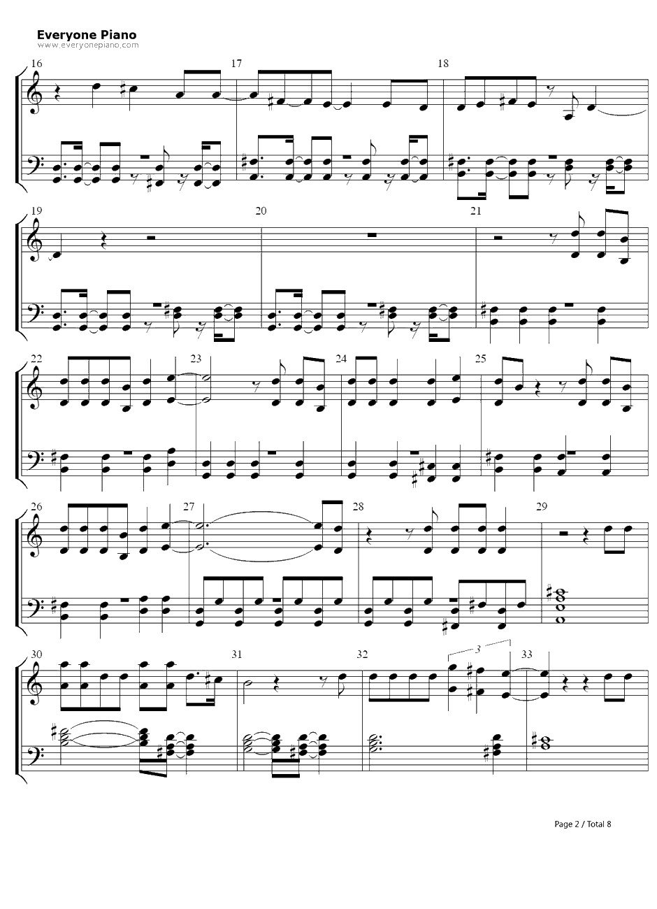 Don't You Worry Child钢琴谱-SwedishHouseMafia2