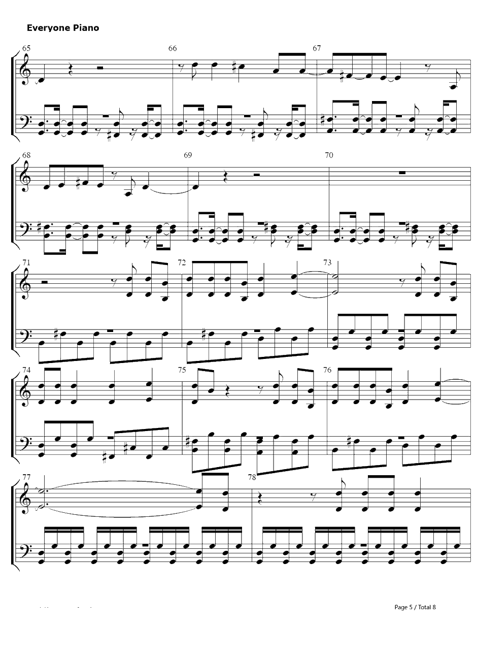 Don't You Worry Child钢琴谱-SwedishHouseMafia5