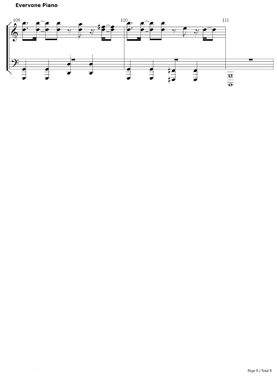 Don't You Worry Child钢琴谱-SwedishHouseMafia8