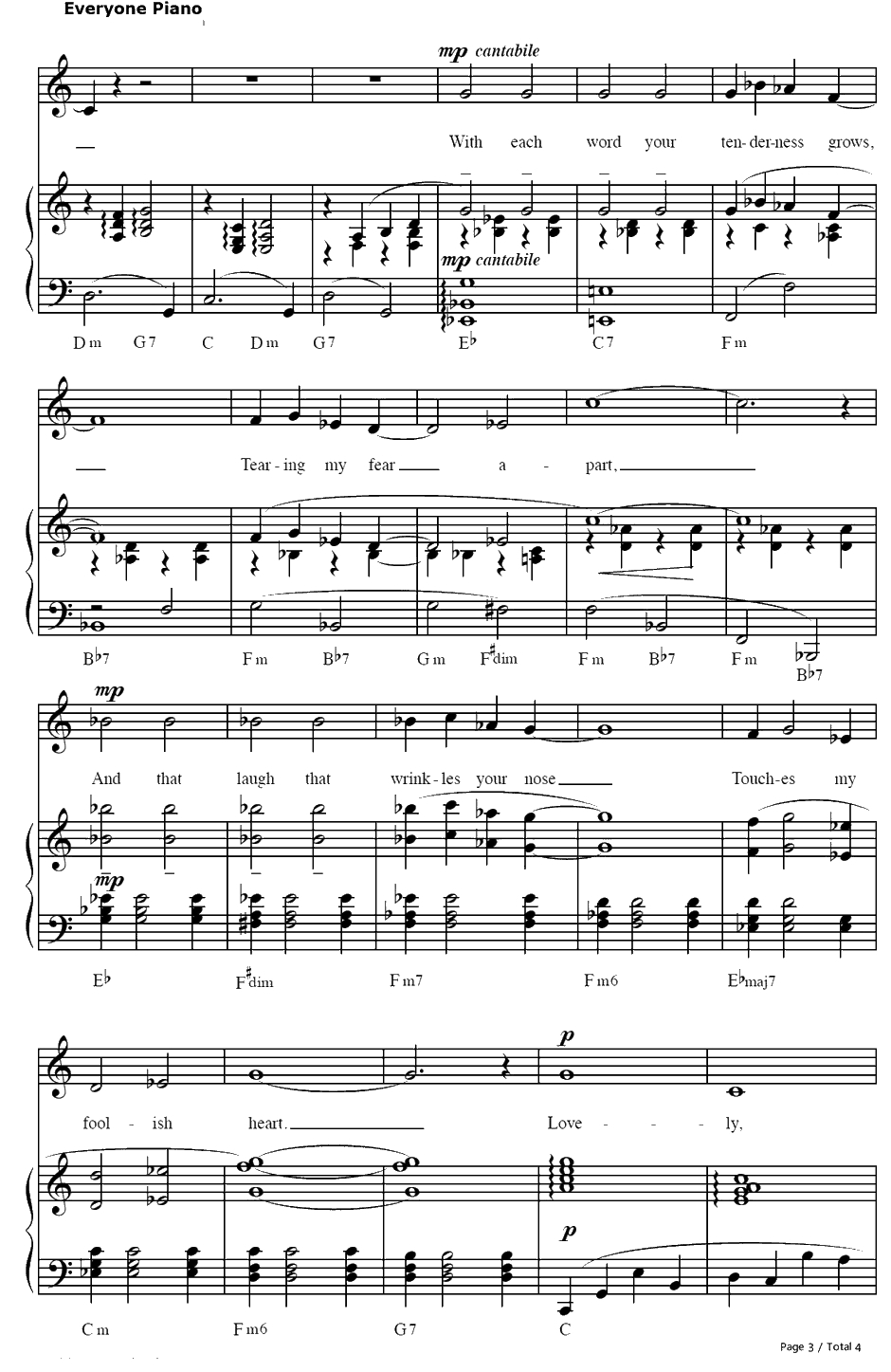 The Way You Look Tonight钢琴谱-JeromeKern-欢乐时光OST3