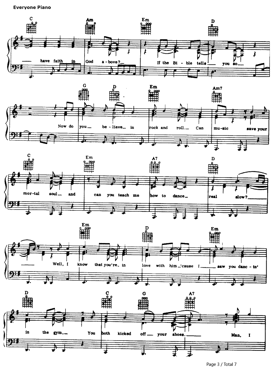 American Pie钢琴谱-DonMcLean3