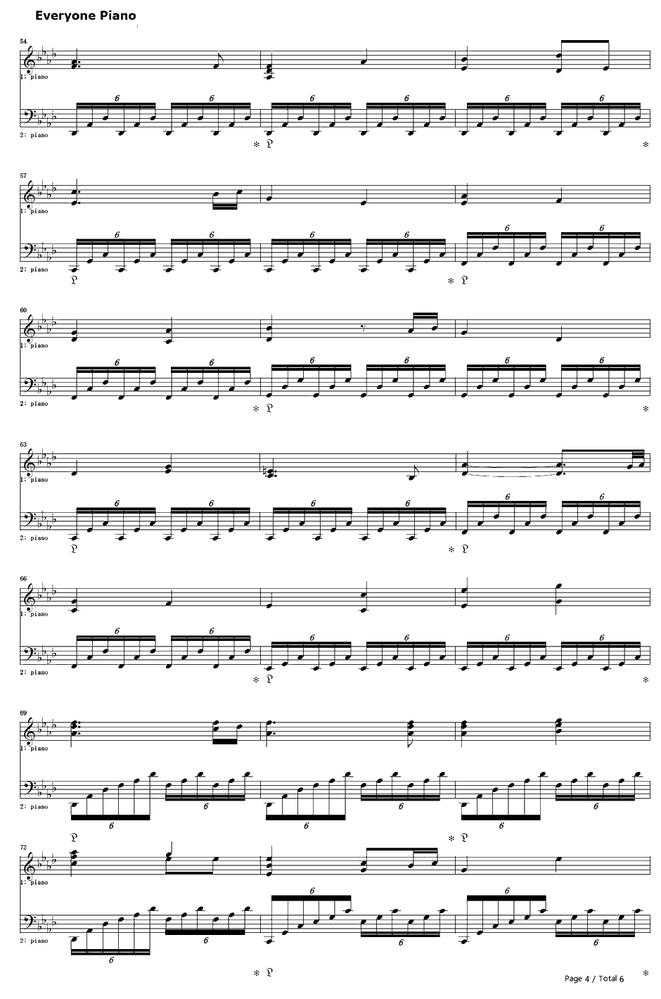 ワルプルギスの夜钢琴谱-梶浦由记-魔法少女小圆OST　4