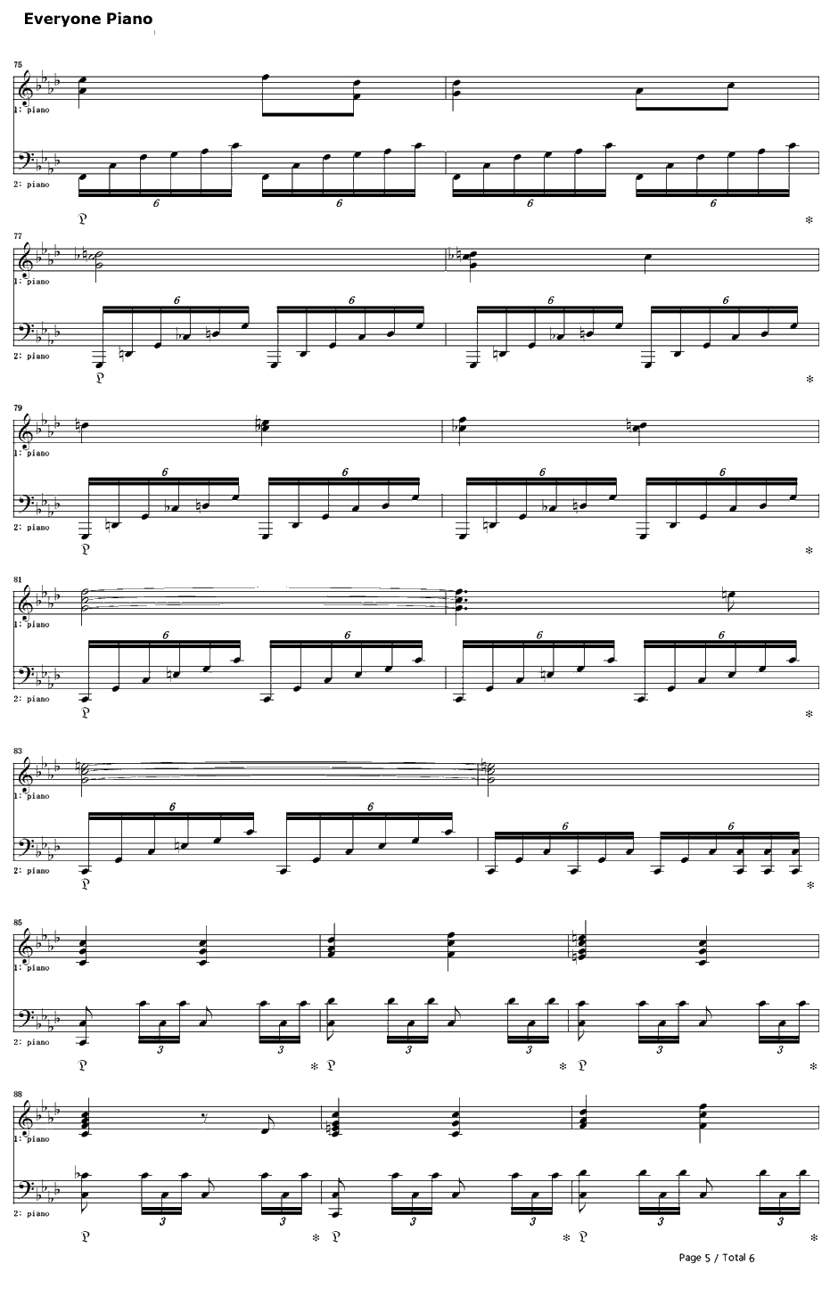 ワルプルギスの夜钢琴谱-梶浦由记-魔法少女小圆OST　5