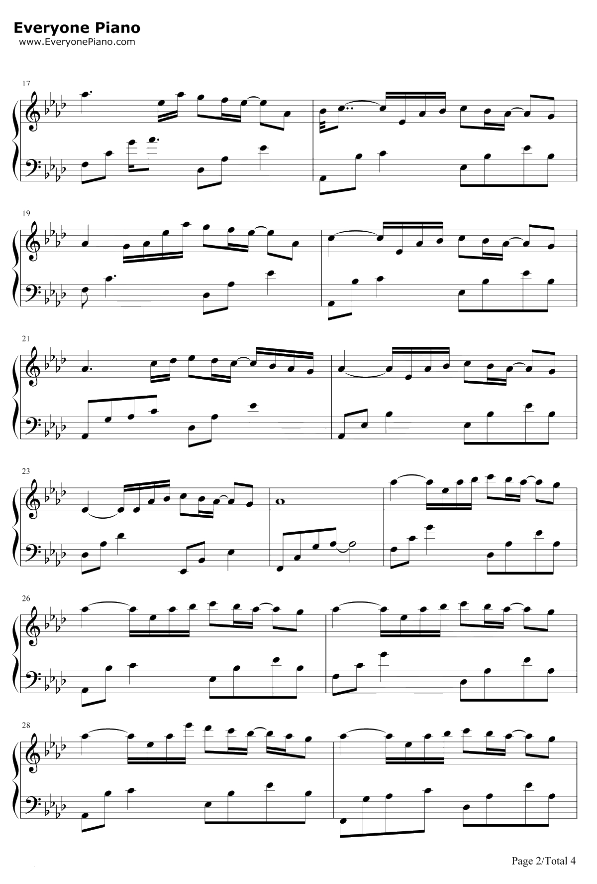 In Love钢琴谱-July-沉浸在爱中2