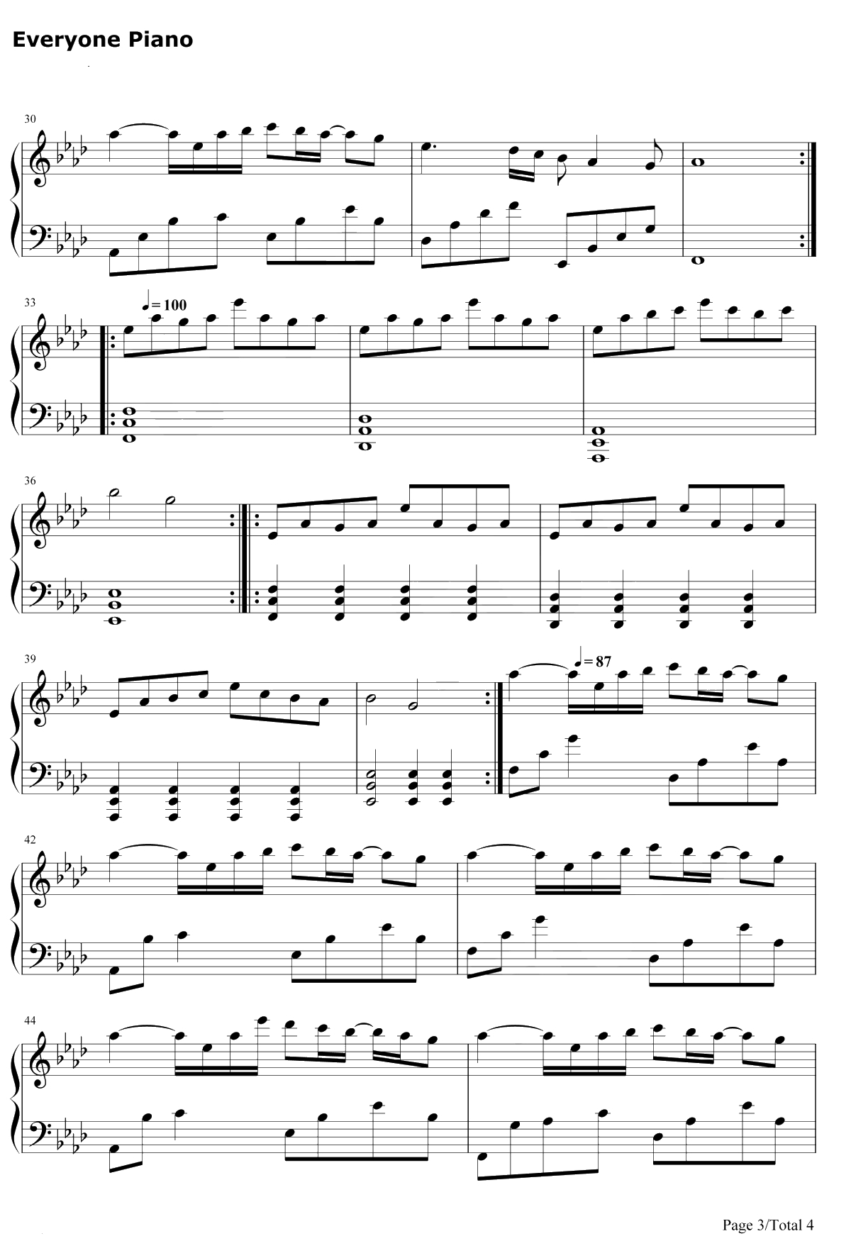 In Love钢琴谱-July-沉浸在爱中3