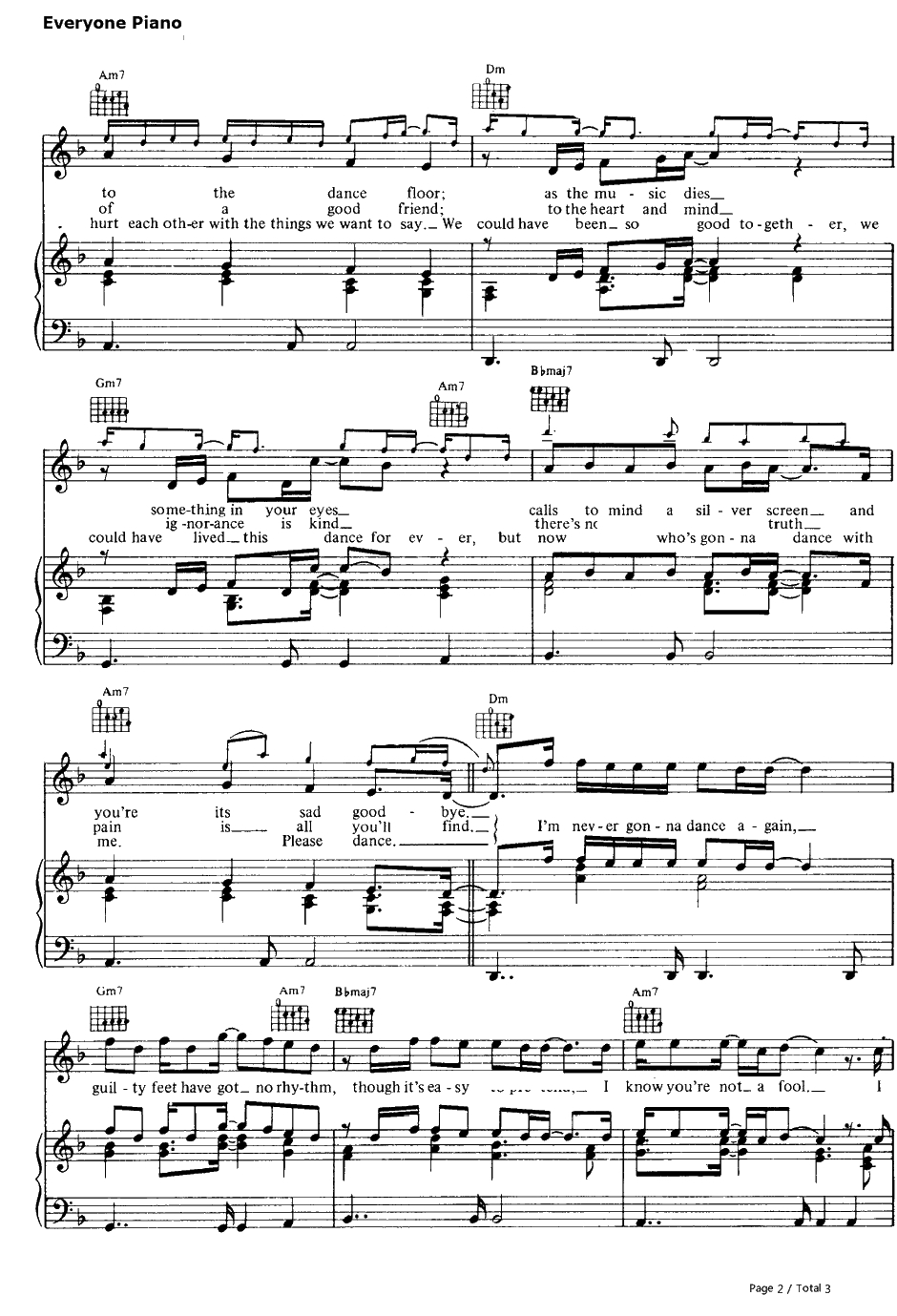 Careless Whisper钢琴谱-WHAM威猛乐队2