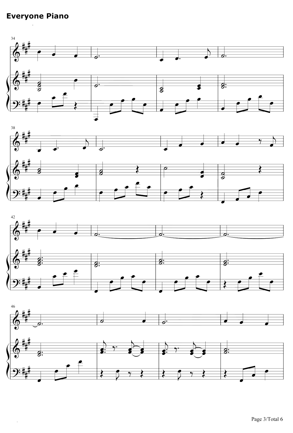 Gloria钢琴谱-Kalafina3