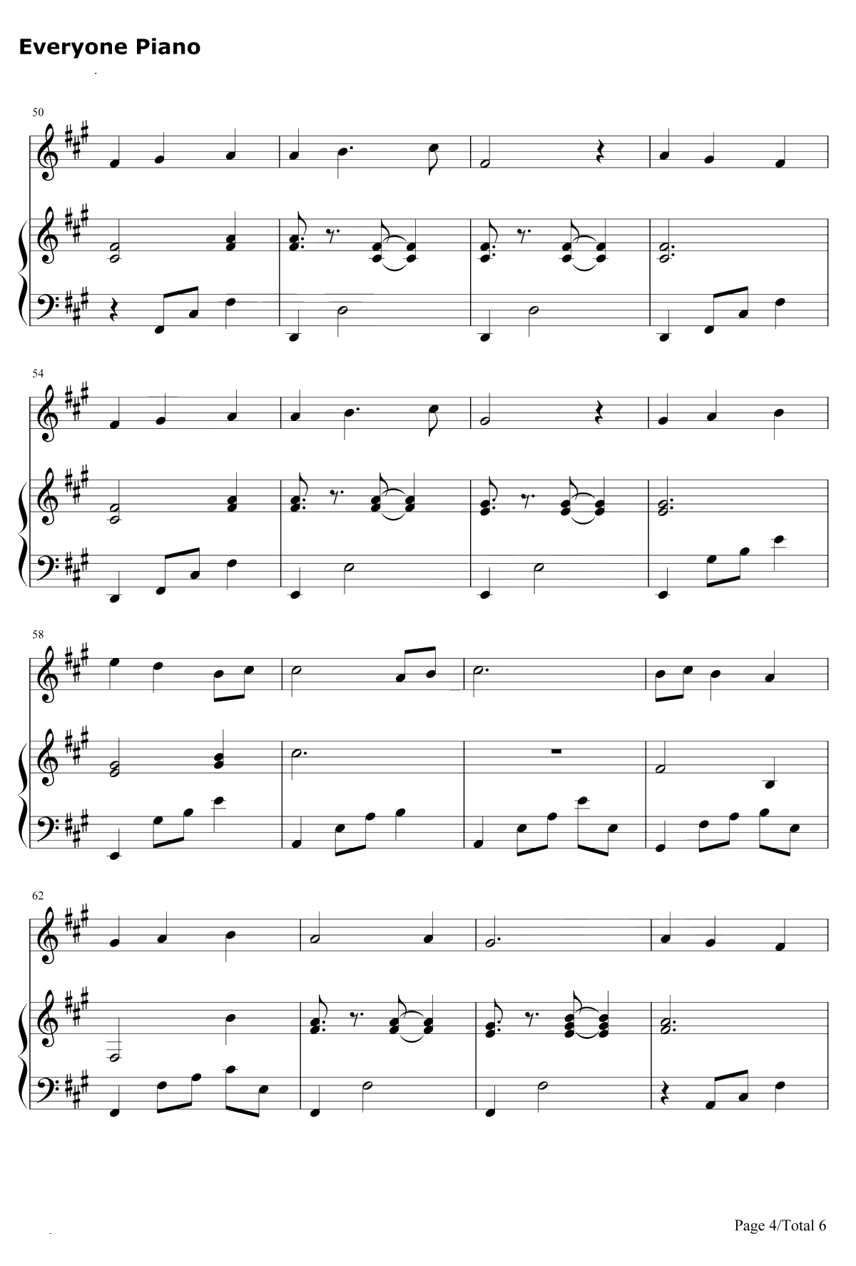 Gloria钢琴谱-Kalafina4