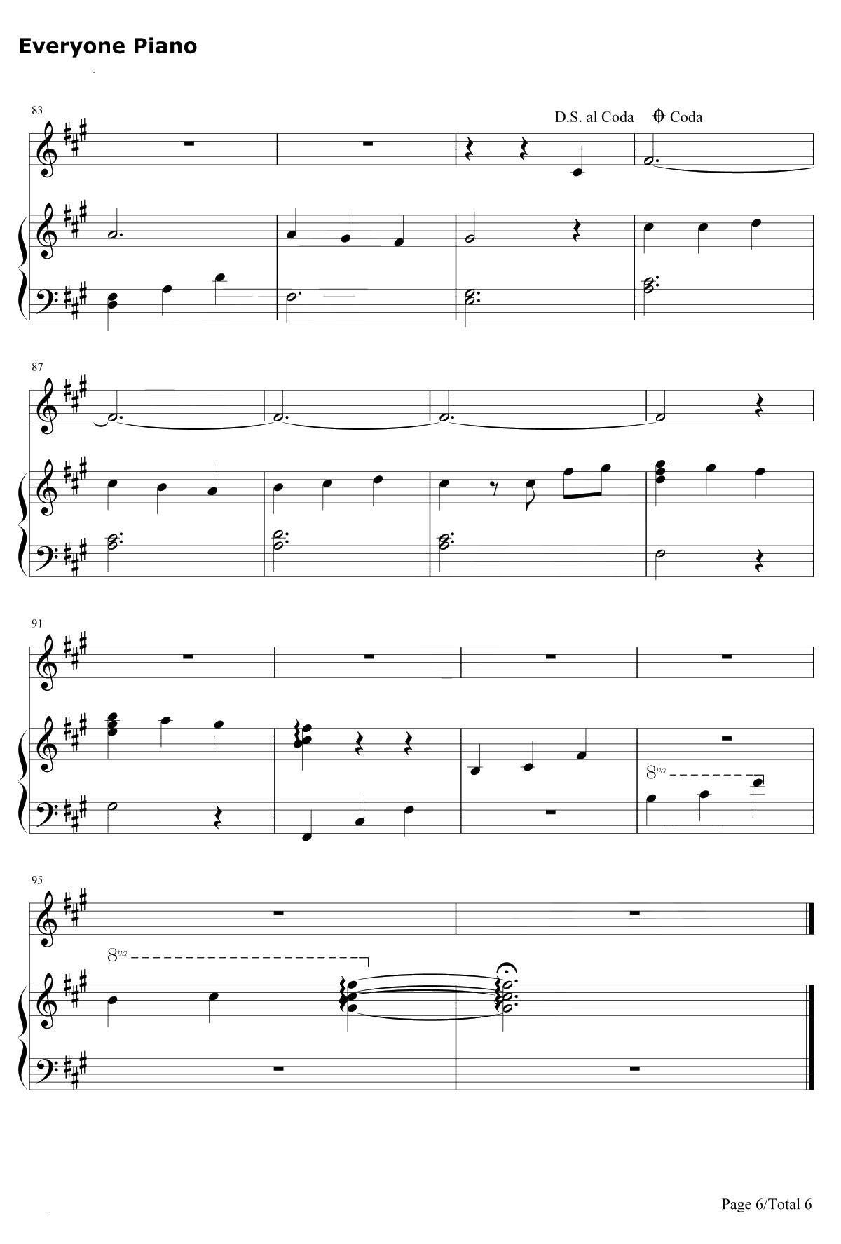 Gloria钢琴谱-Kalafina6