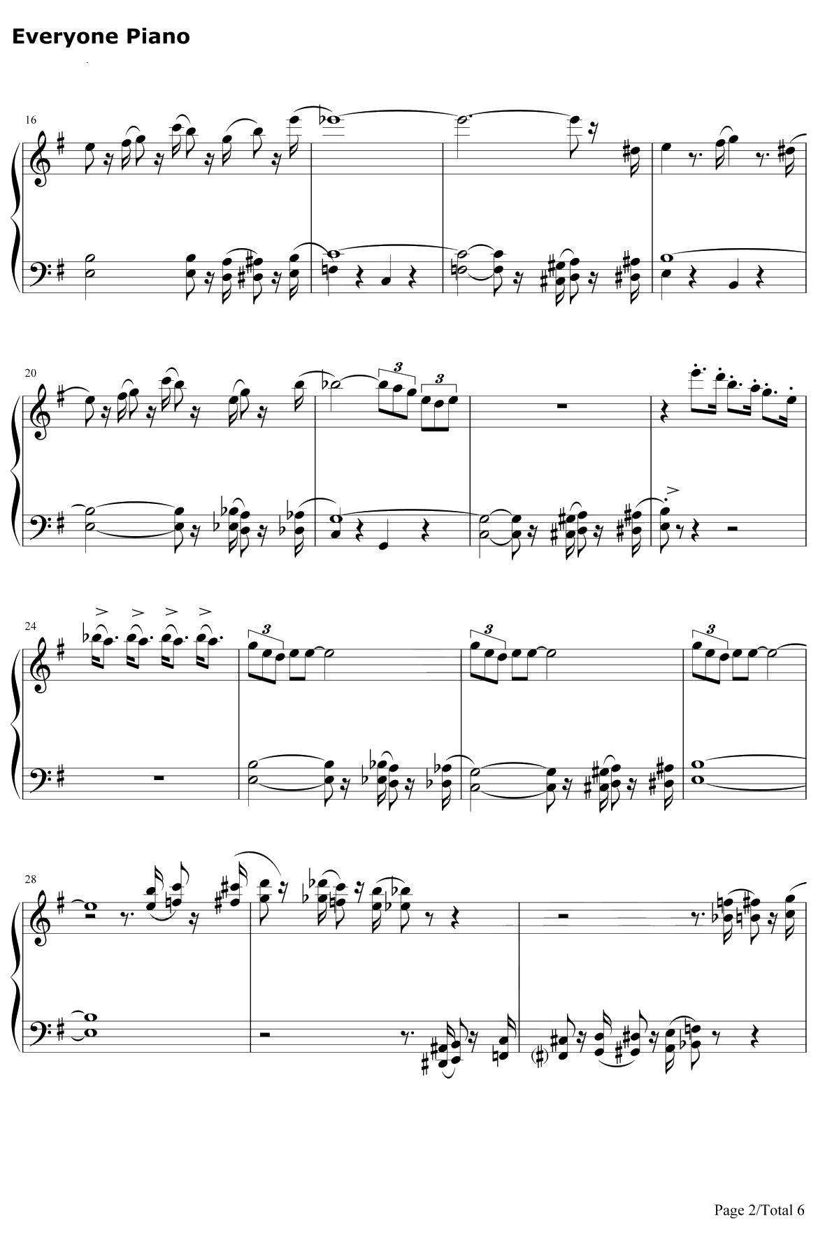 The Pink Panther Theme钢琴谱-HenryMancini-粉红豹主题曲2