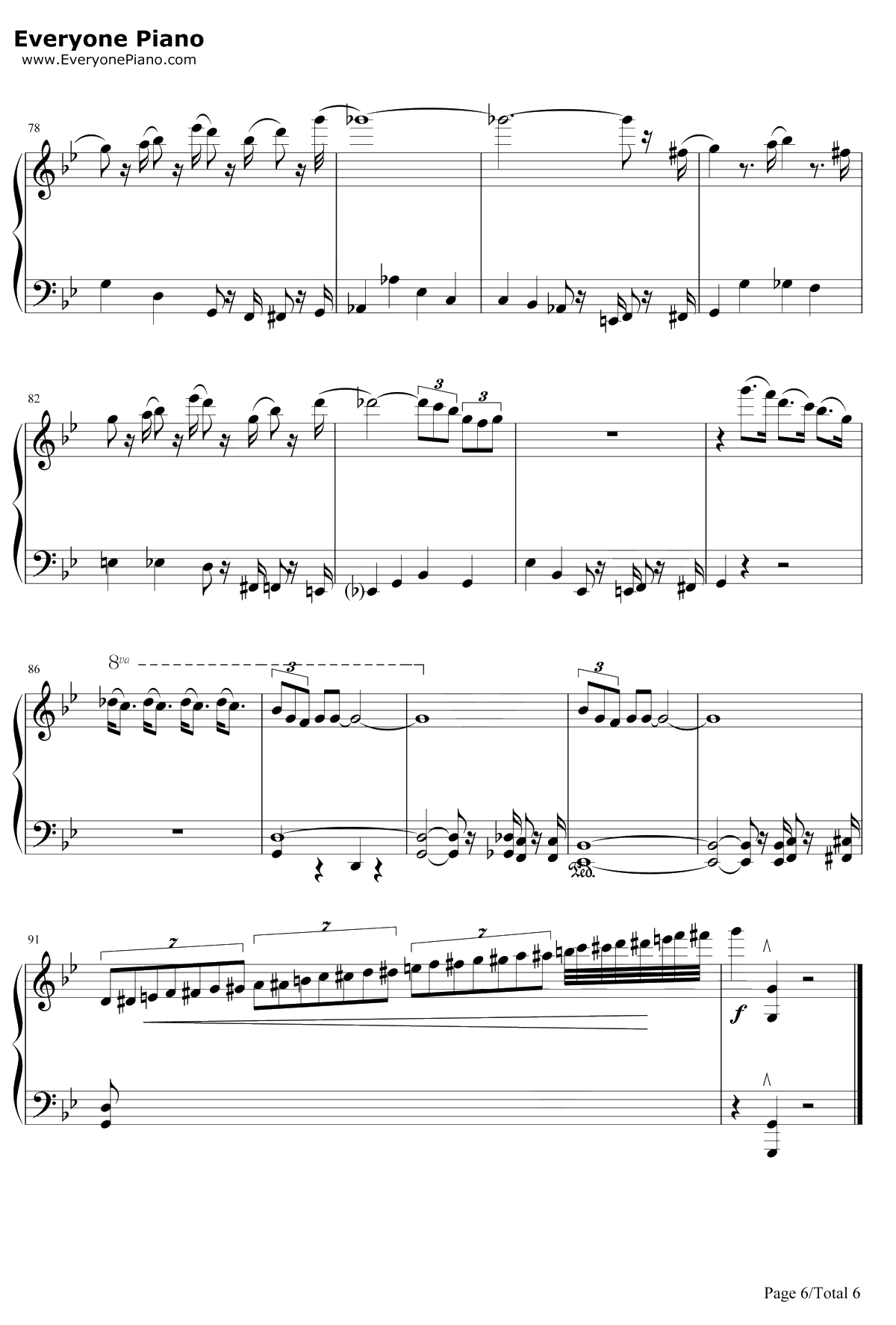 The Pink Panther Theme钢琴谱-HenryMancini-粉红豹主题曲6