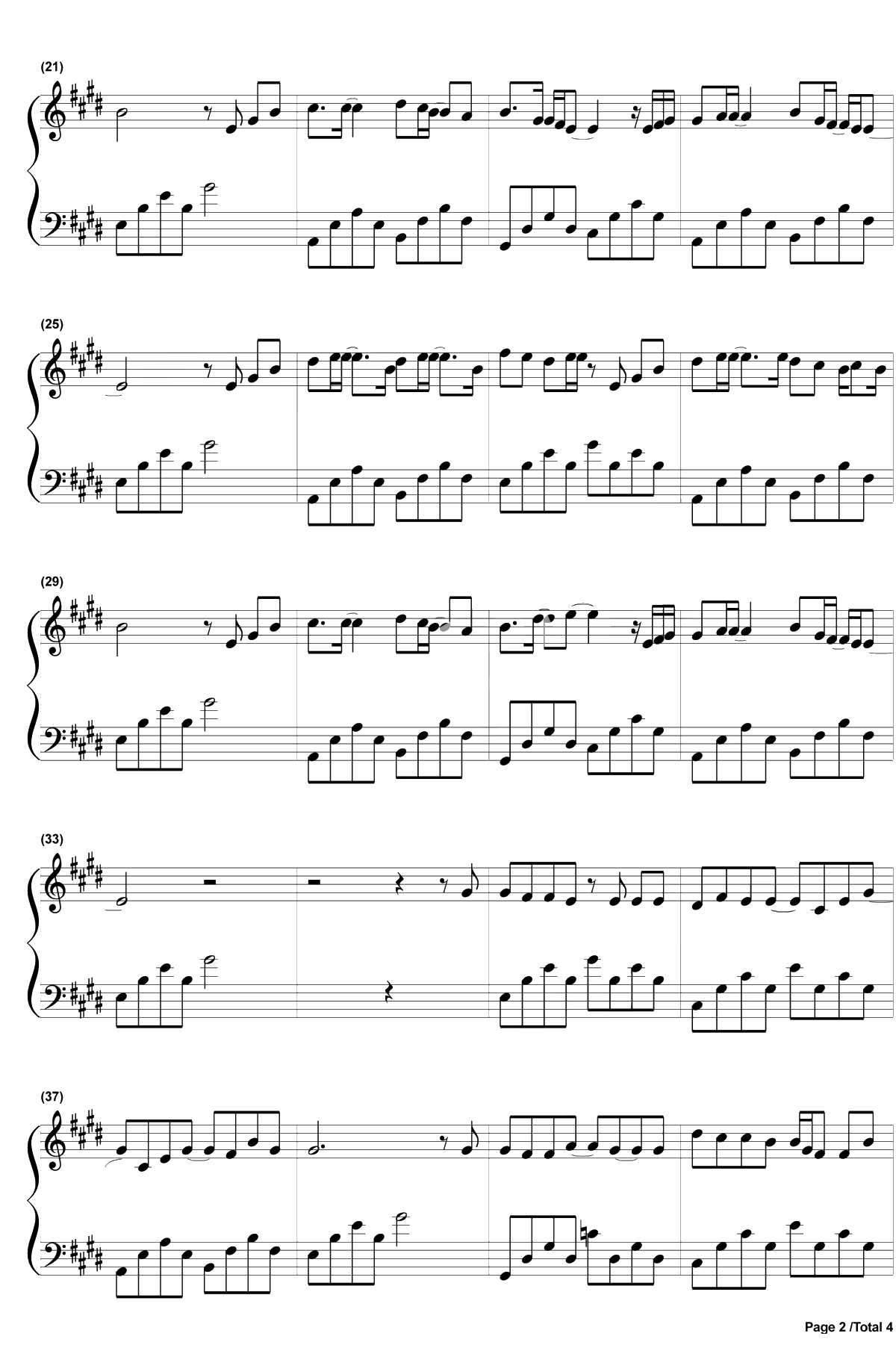 请先说你好钢琴谱-贺一航-抖音热歌2