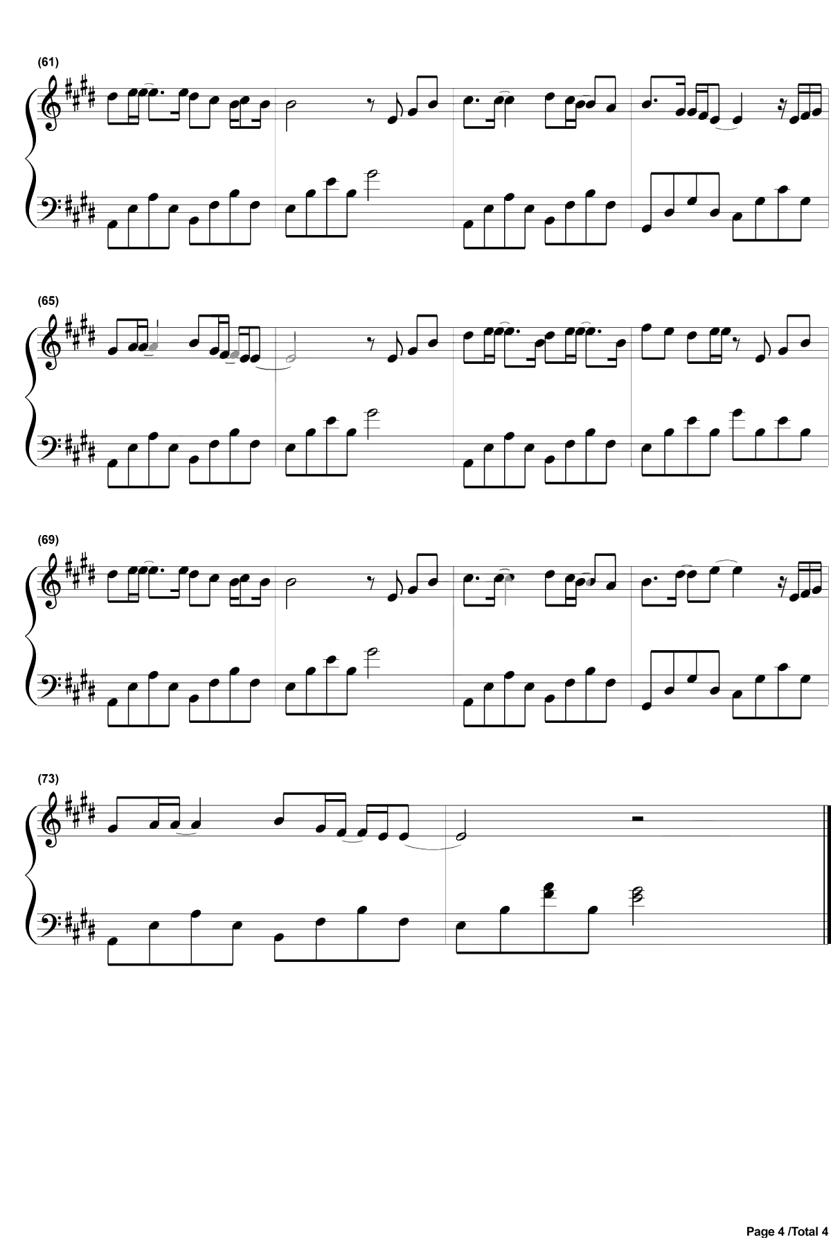 请先说你好钢琴谱-贺一航-抖音热歌4