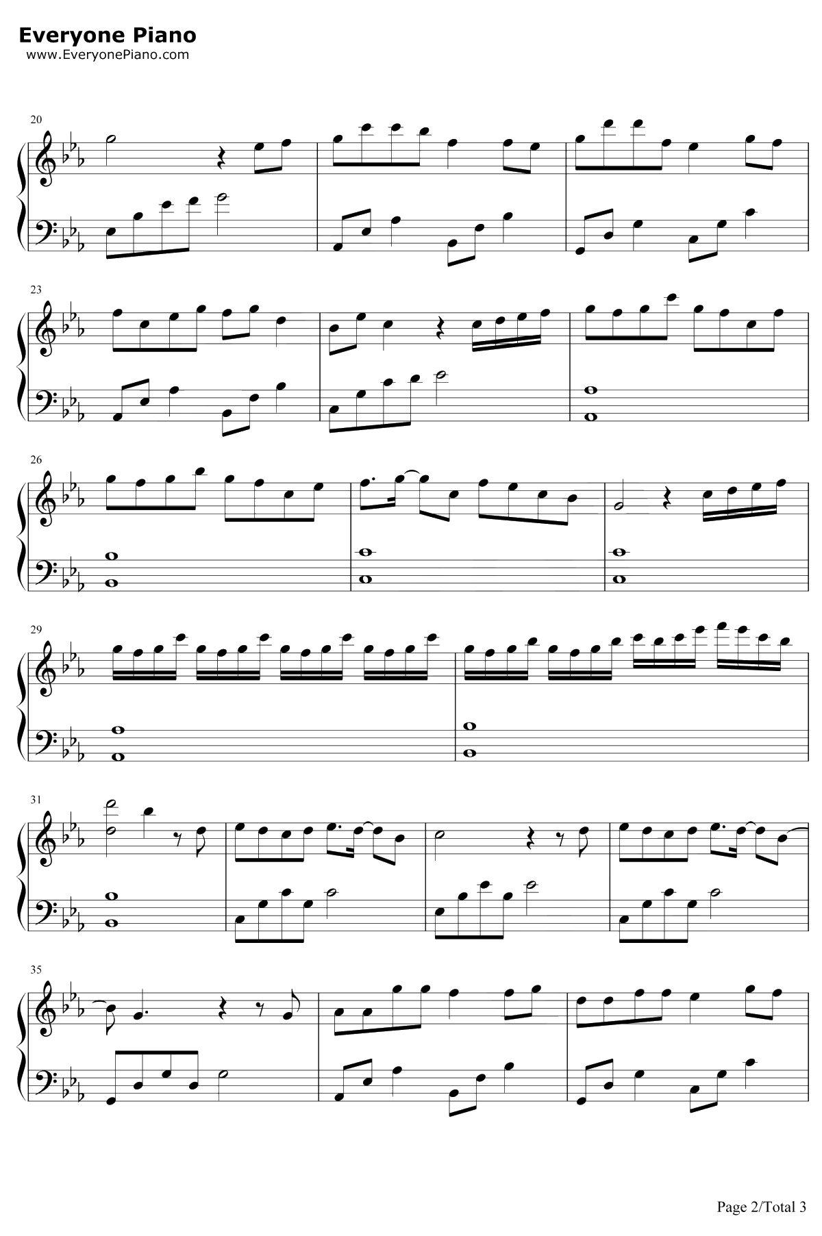 归去来兮钢琴谱-叶炫清-双世宠妃Ⅱ片尾曲2