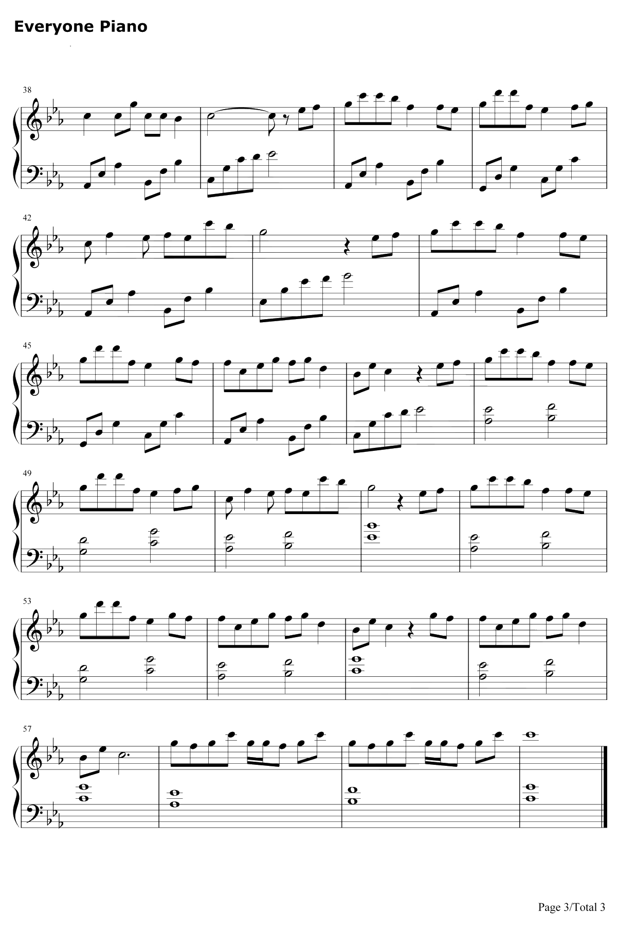 归去来兮钢琴谱-叶炫清-双世宠妃Ⅱ片尾曲3