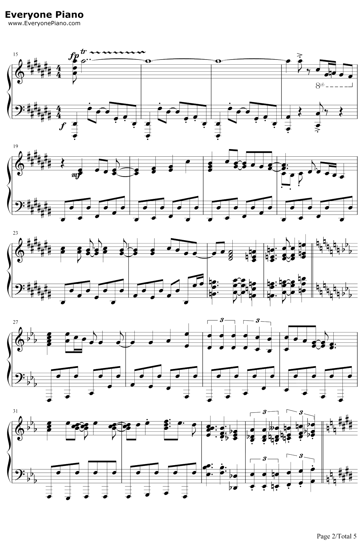 Nameless Story钢琴谱-寺岛拓笃2