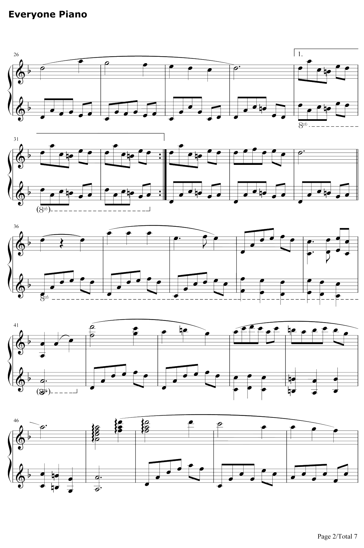 Scarborough Fair钢琴谱-莎拉·布莱曼Sarah Brightman-斯卡布罗集市2