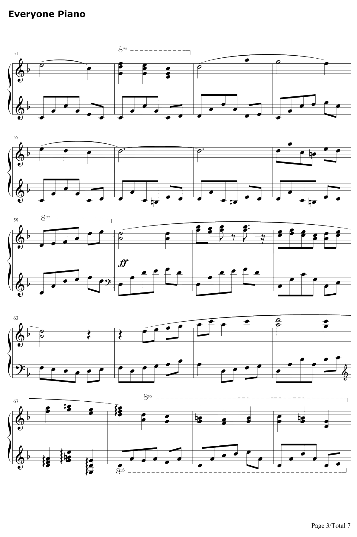 Scarborough Fair钢琴谱-莎拉·布莱曼Sarah Brightman-斯卡布罗集市3