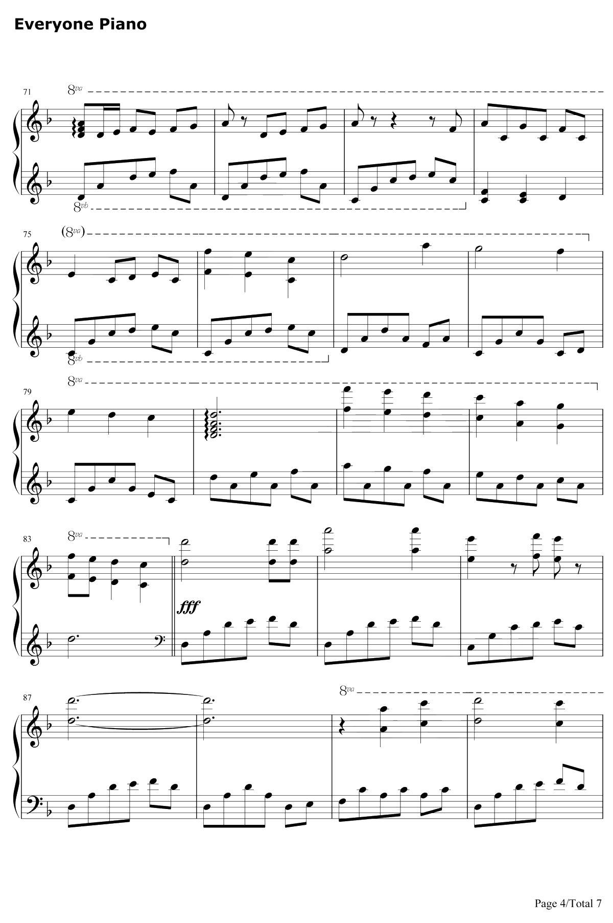 Scarborough Fair钢琴谱-莎拉·布莱曼Sarah Brightman-斯卡布罗集市4