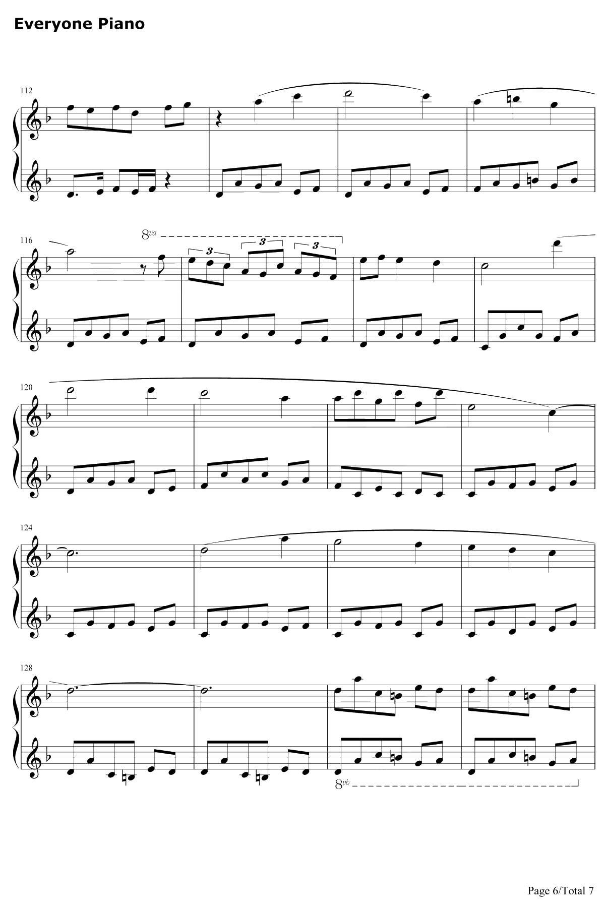 Scarborough Fair钢琴谱-莎拉·布莱曼Sarah Brightman-斯卡布罗集市6