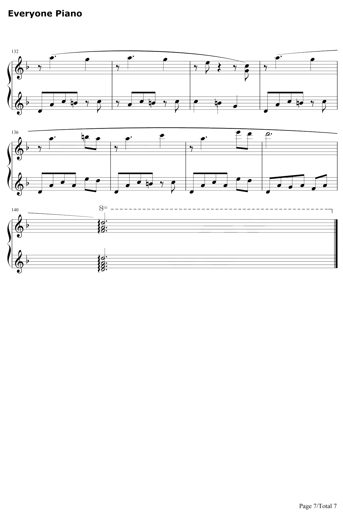 Scarborough Fair钢琴谱-莎拉·布莱曼Sarah Brightman-斯卡布罗集市7