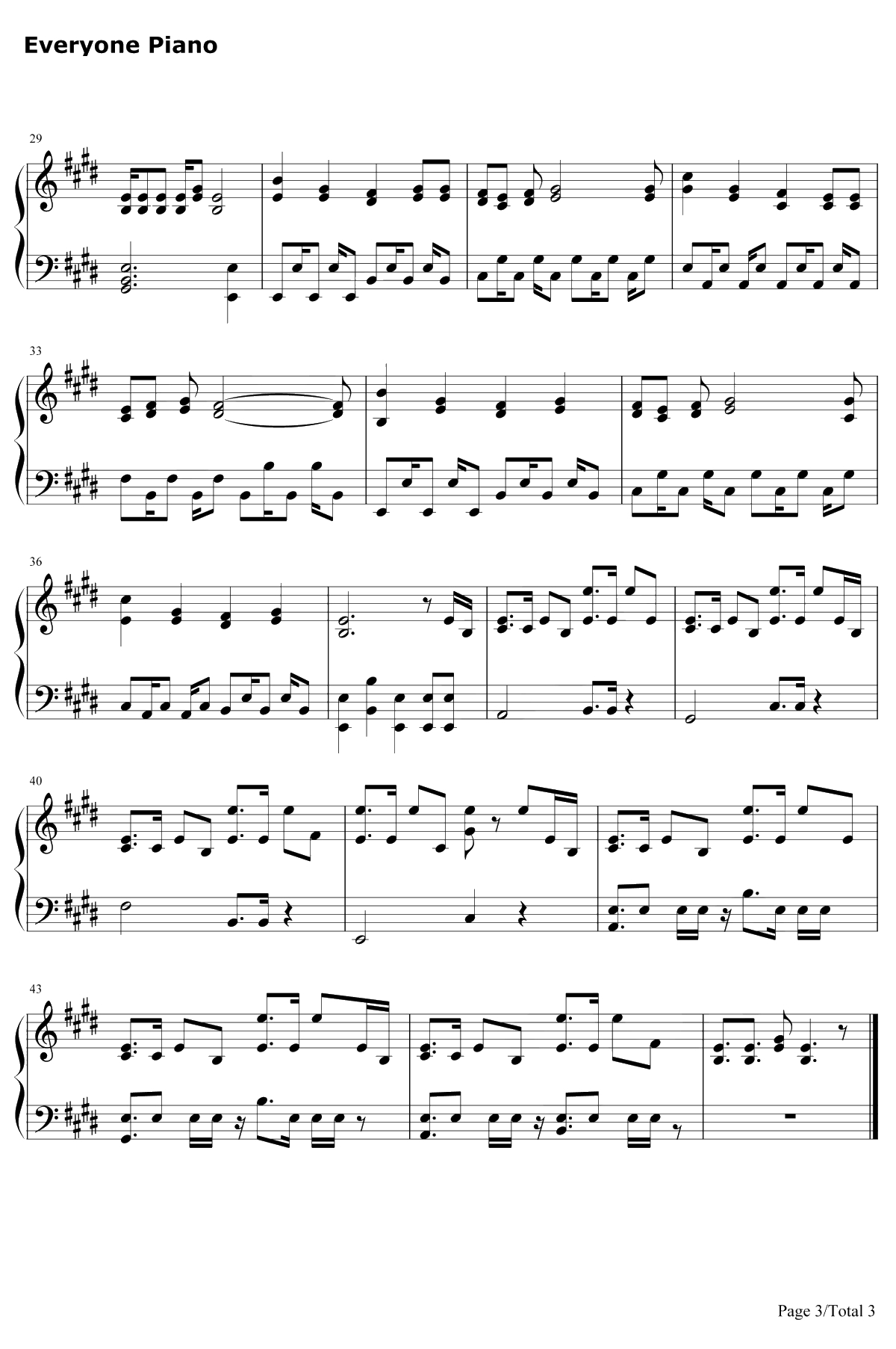 恋爱サーキュレーション钢琴谱-千石抚子/花泽香菜-化物语OP3