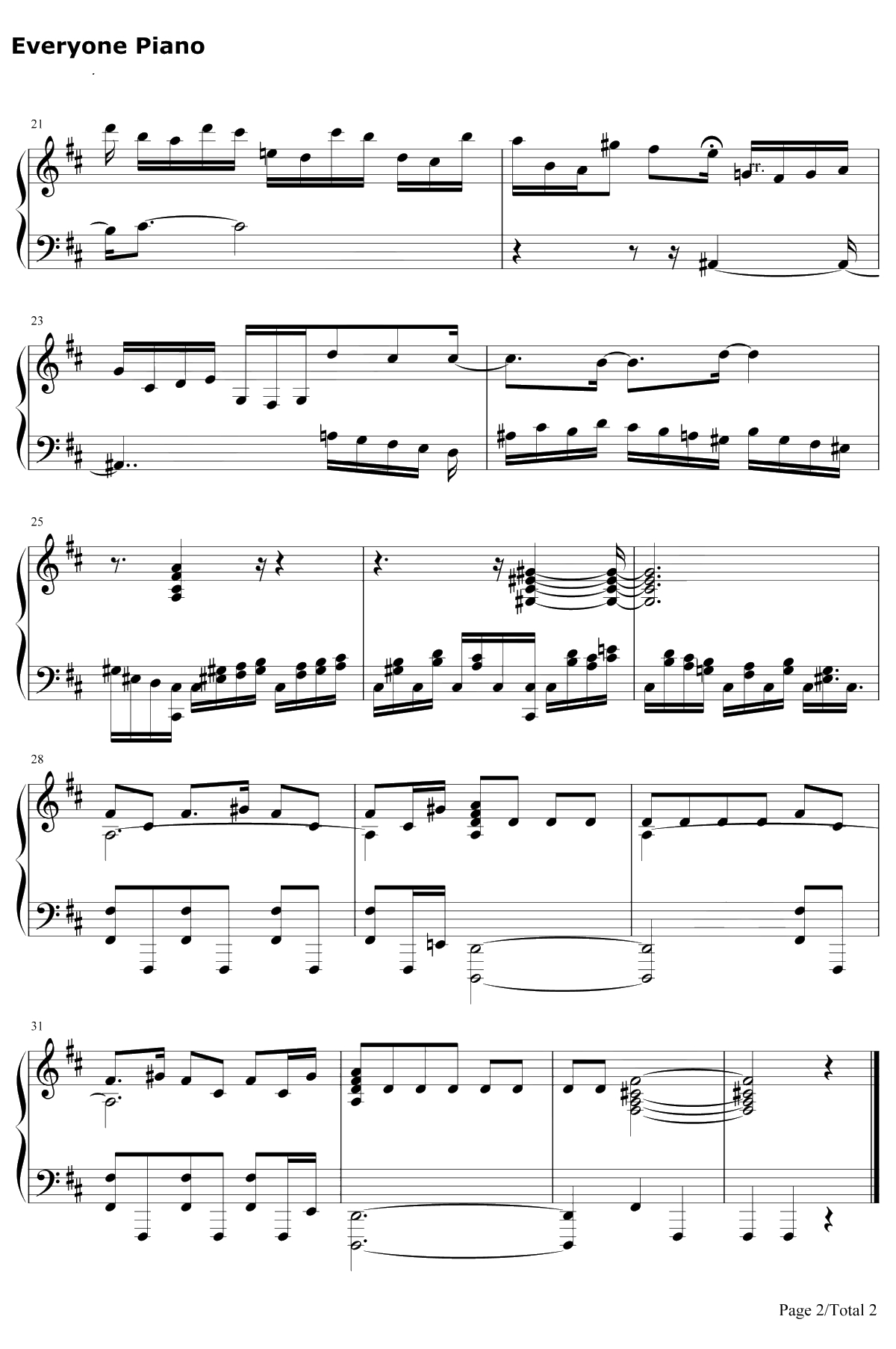 Time Has No Mercy钢琴谱-光田康典2