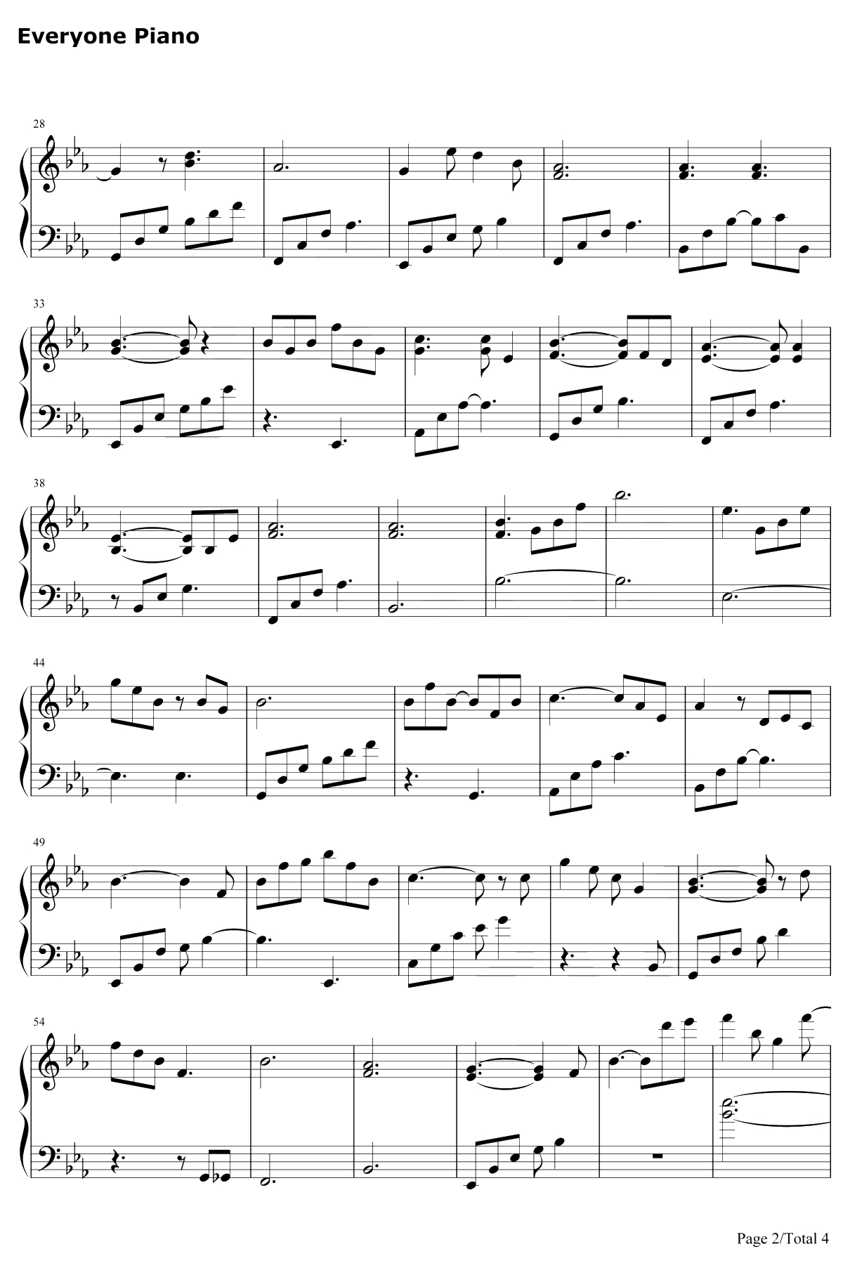 当你老了钢琴谱-莫文蔚-伴奏谱2