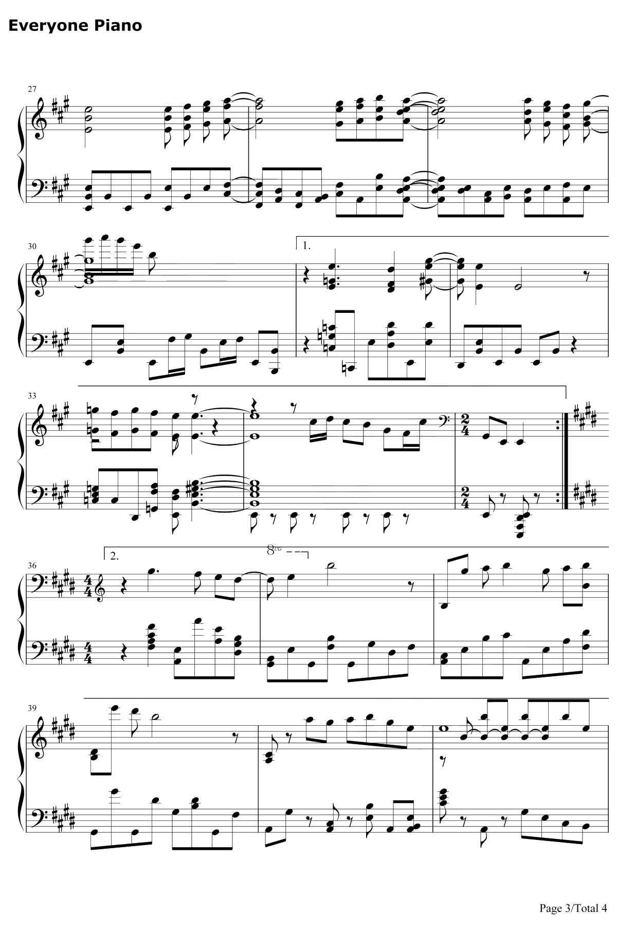 冒险者讲习所钢琴谱-Studio EIM-冒险岛背景音乐3