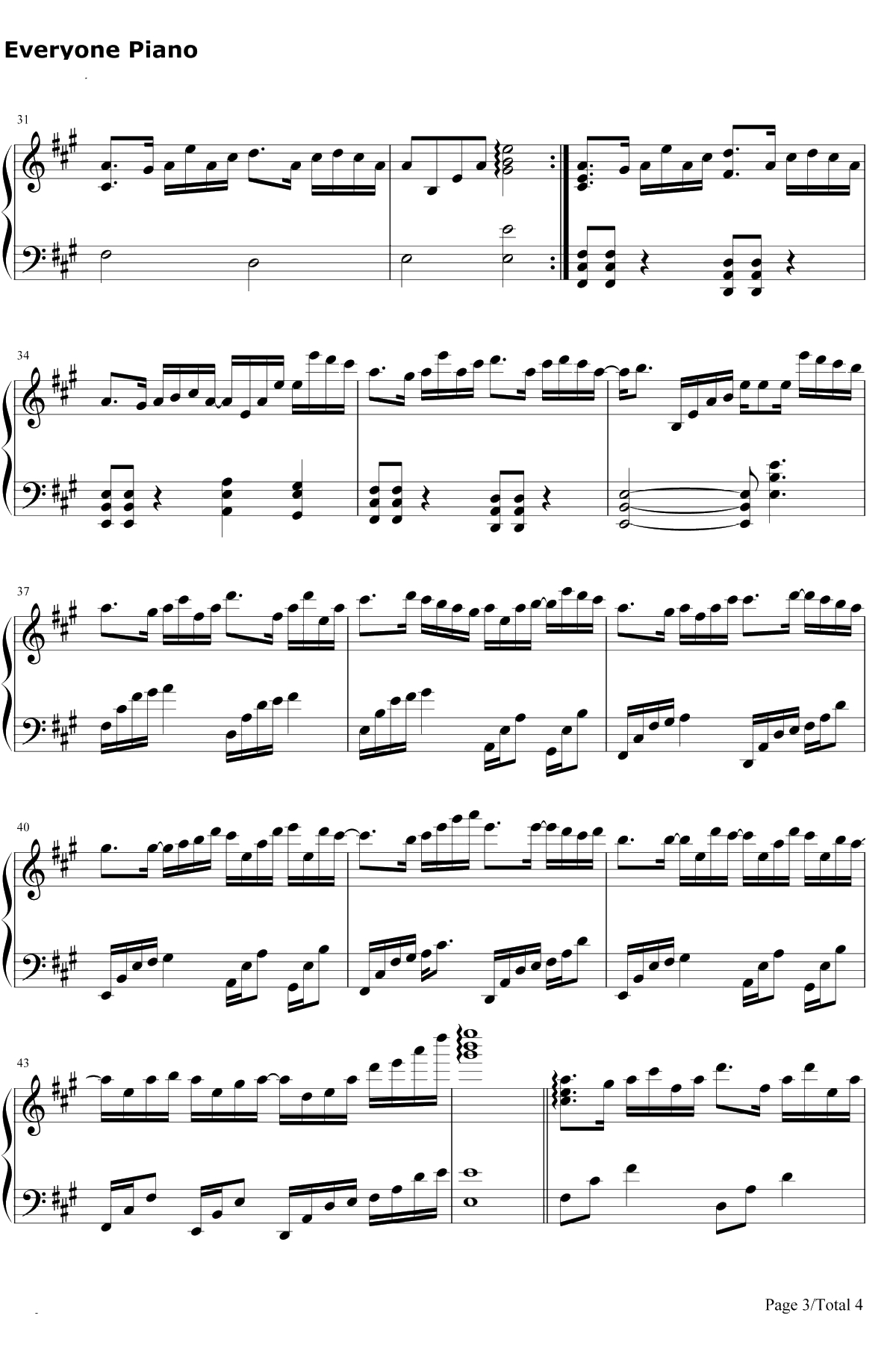 Mirror Night钢琴谱-V.K克-Deemo游戏音乐3