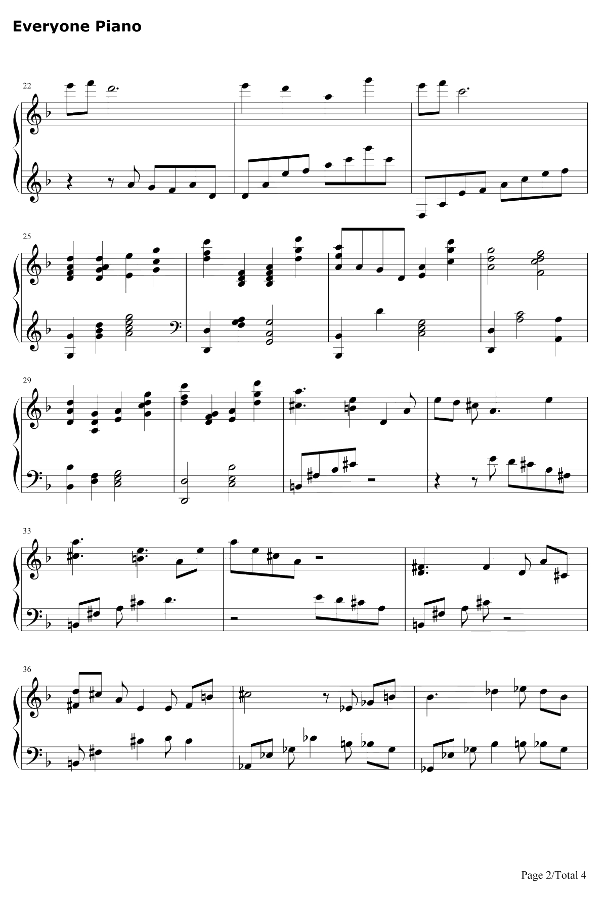 极北の民钢琴谱-浜渦正志-最终幻想Ⅹ插曲2