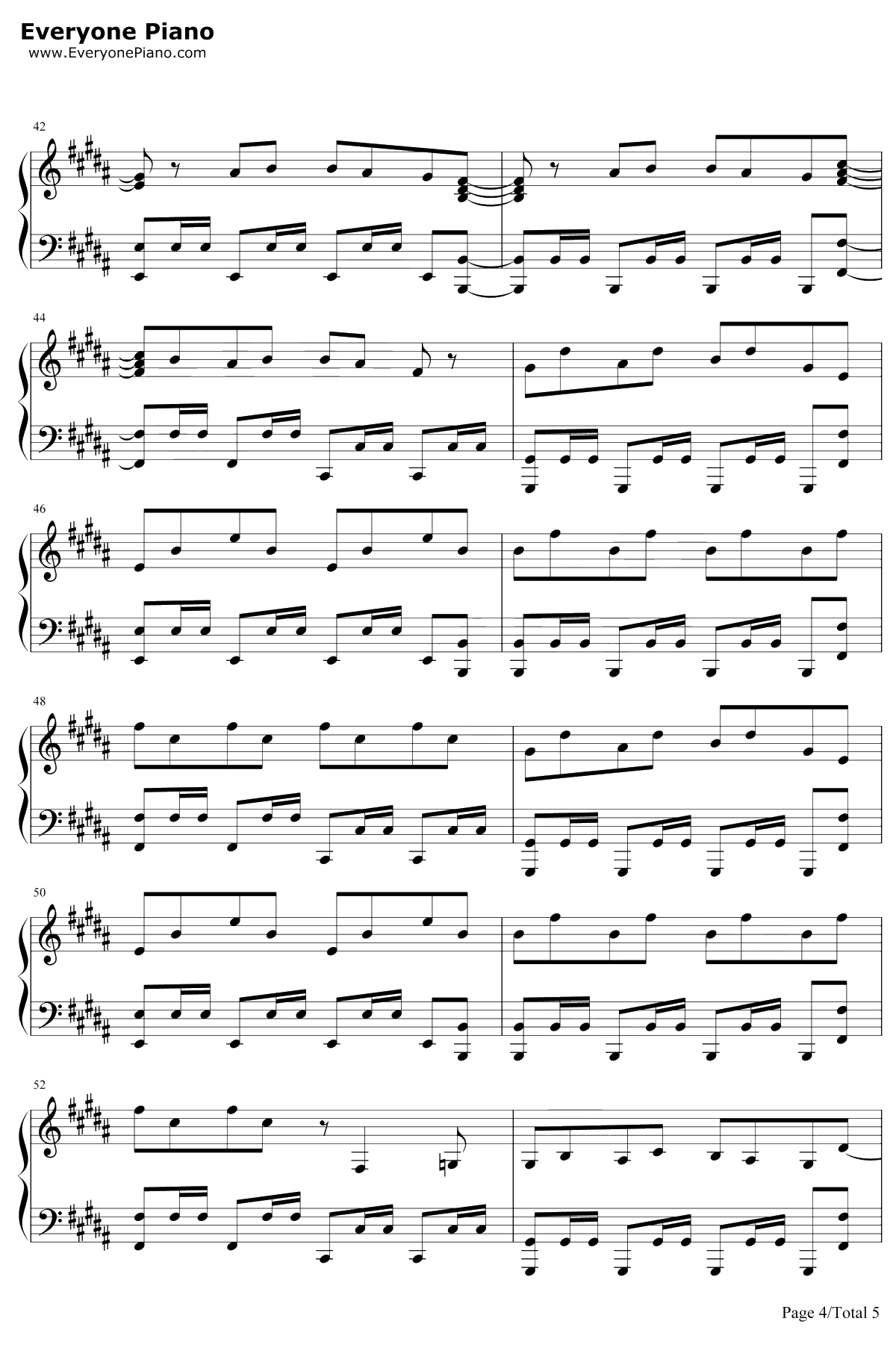 Electroman Adventures钢琴谱-Geometry Dash-几何冲刺BGM4